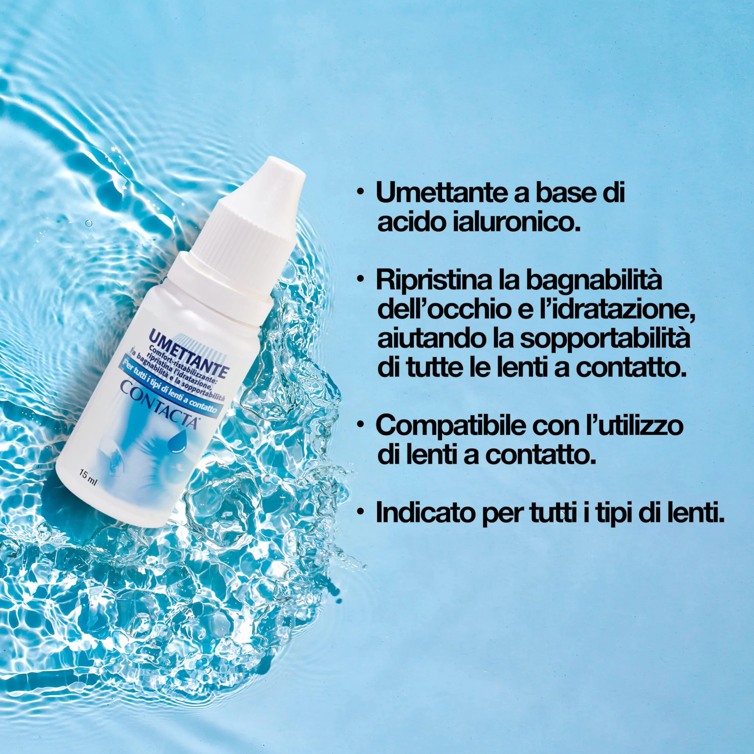 Contacta Soluzione Umettante Acido Ialuronico per Lenti a Contatto 15 ml