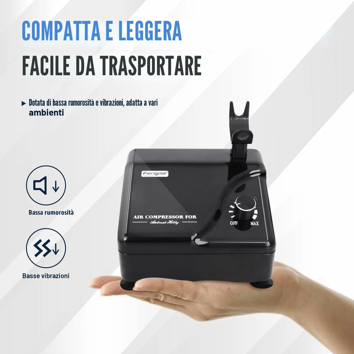 Fengda FD-207K Kit aerografo professionale con compressore intelligente