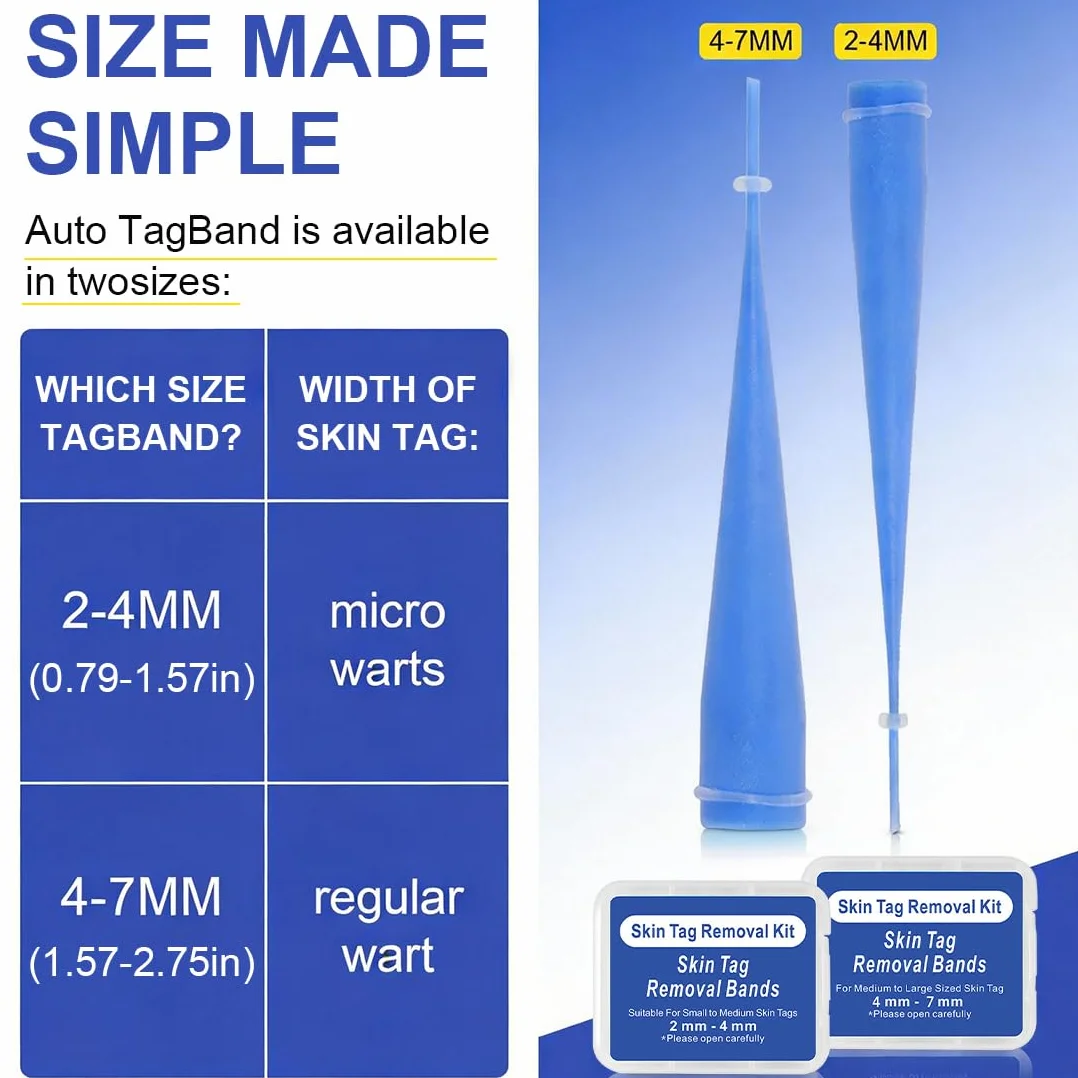 Skin Tag Fibromi Penduli Rimozione Set Efficace Indolore Della Pelle Talpe Sicuro Facile Rimuovere Piccole Grandi Blu