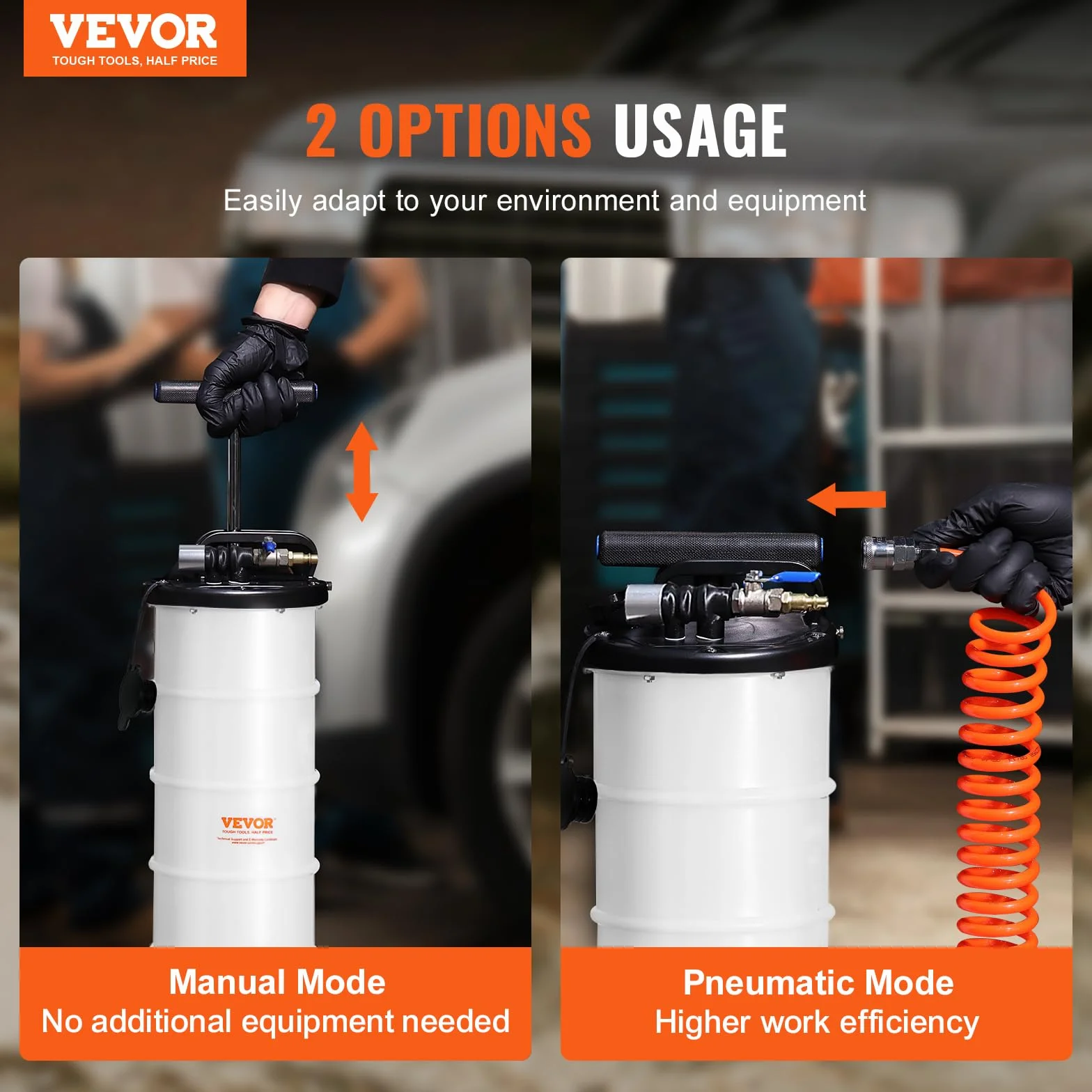 VEVOR Pompa a Vuoto Estrattore di Fluidi 6,5L per Cambio Olio Motore