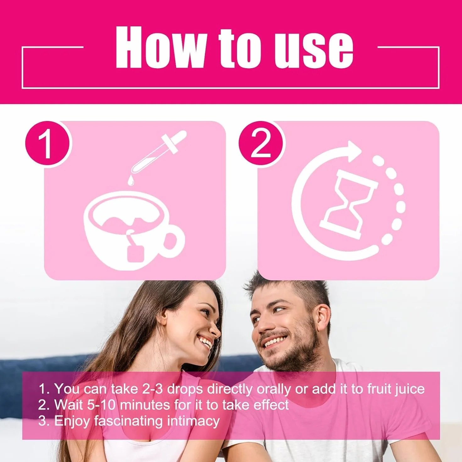 Gocce Per Donne e Uomini, Secret Happy Drops, Miglioramento Della Sensibilità E Del Piacere