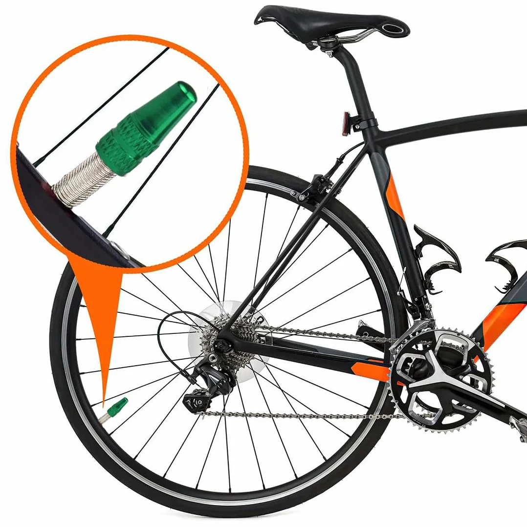 Tappi per valvole per bicicletta, copri pneumatico francese, 10 pezzi, 5 colori