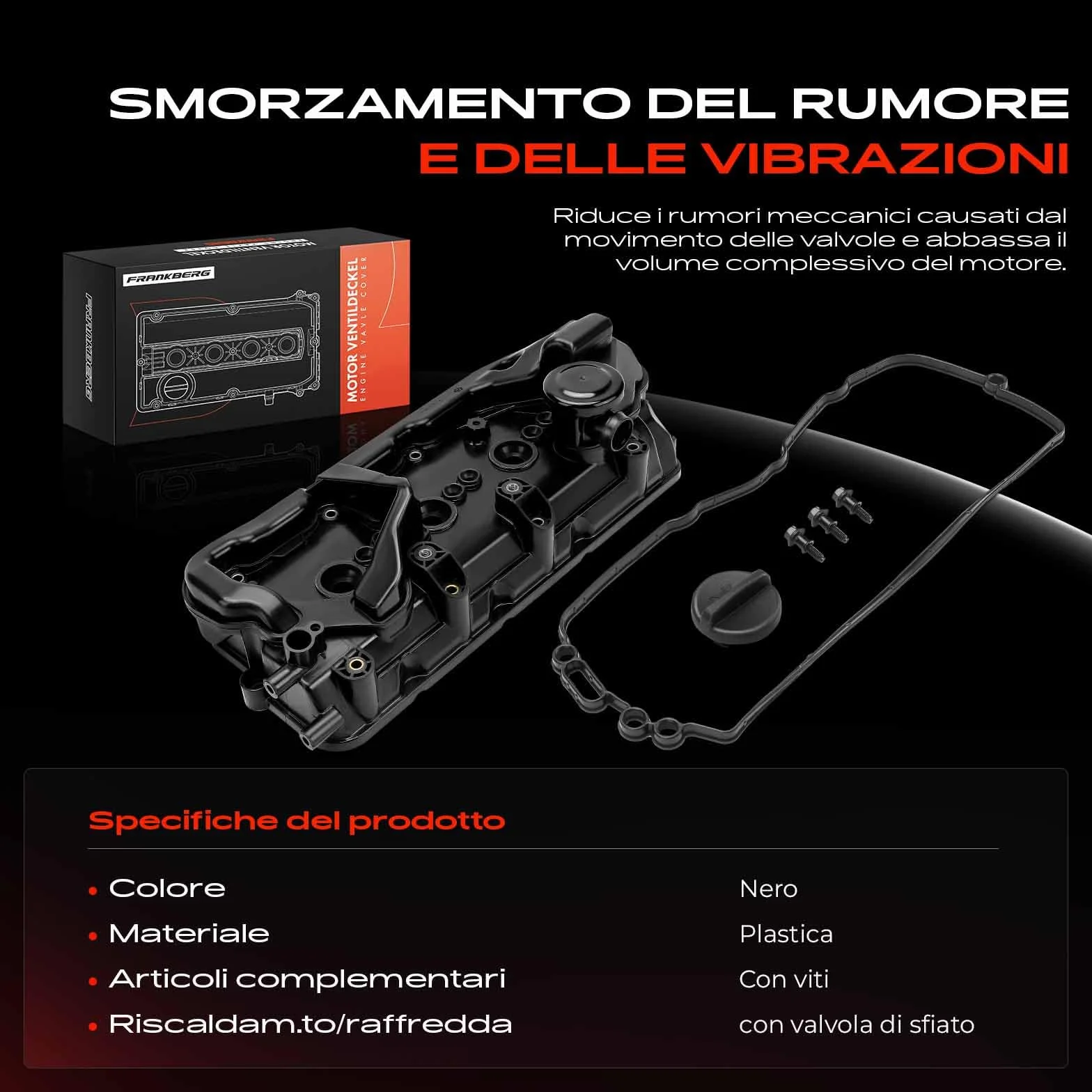Frankberg Coperchio testata cilindri Compatibile con A4 8W2 8WC A4 Avant 8W5 8WD A5 F53 F5P A5 Cabriolet F57 F5E A6 4A2 A6 4G2 4GC Q5 FYB FYG Q8 4MN 4MT Replace# 059103470CA