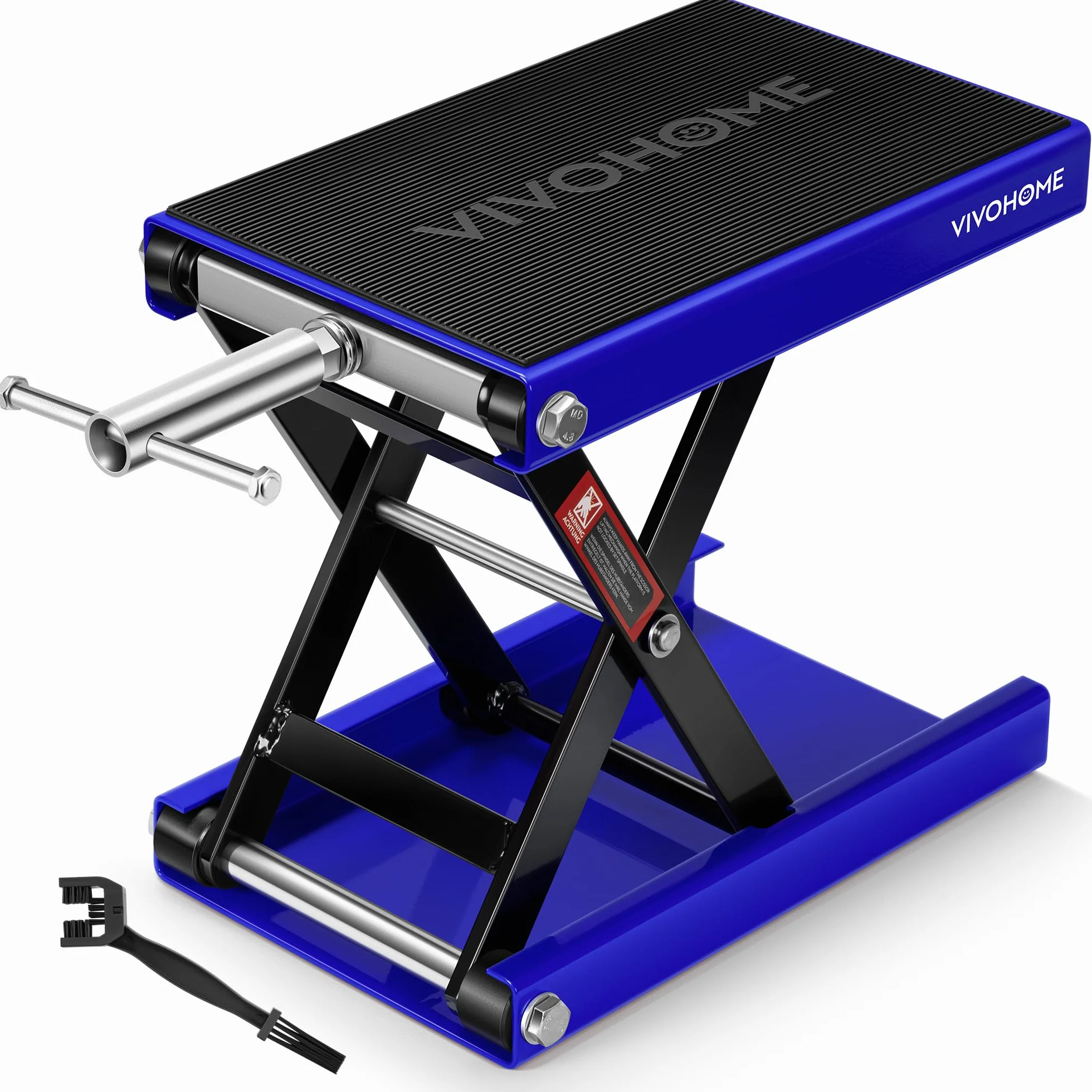 VIVOHOME Martinetto a forbice per moto 500 kg regolabile in altezza acciaio resistente