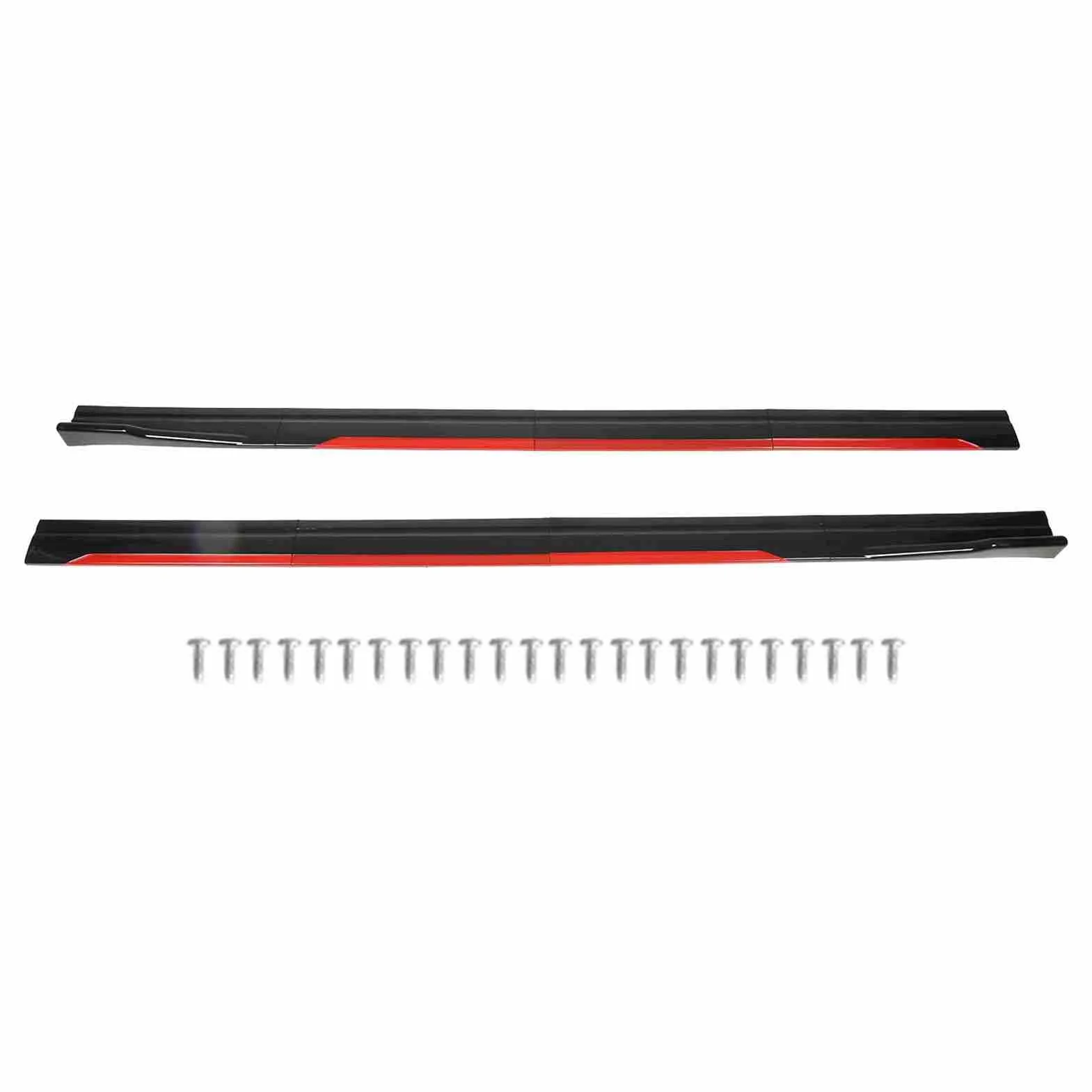 8PCS Minigonna Laterale Auto, Styling Nero Brillante Rosso Trim Splitter Diffusore Winglet Universale per Civica, Riduce Gli Spruzzi
