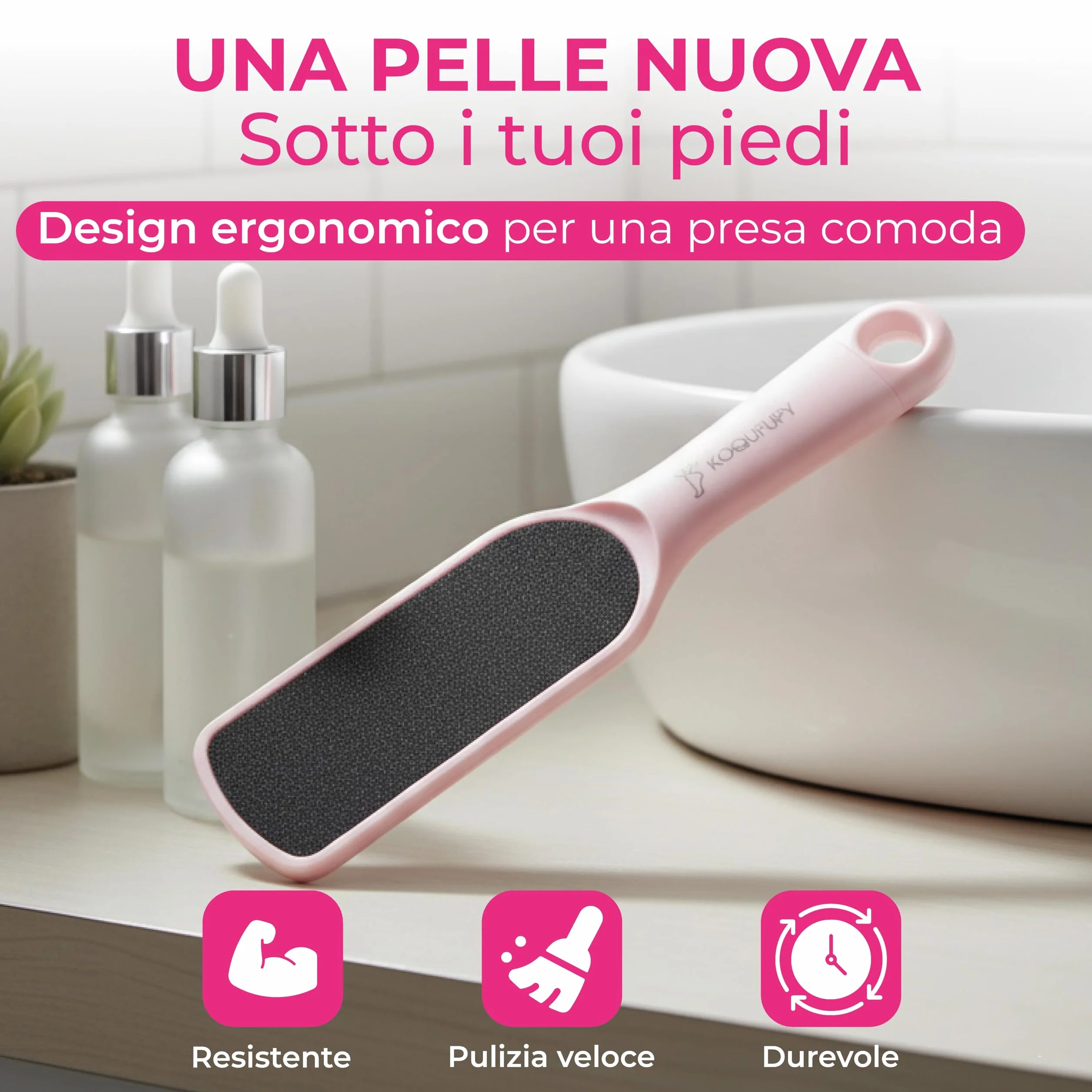 Lima per Piedi Professionale Doppia Faccia 25 cm Raspa Piedi per Calli e Talloni Screpolati