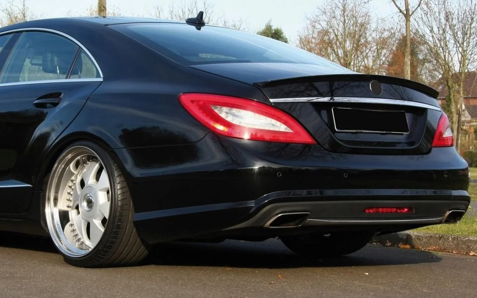 Mptuned Spoiler posteriore per bagagliaio, nero lucido, compatibile con classe CLS W218/C218 2010-2018, in plastica ABS di alta qualità, incluso nastro biadesivo