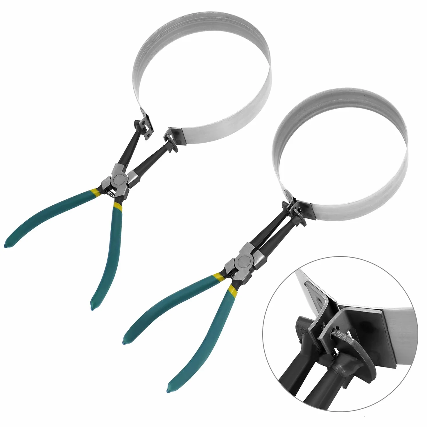 QWORK Set compressori a pistone con pinze 62-145 mm per SUV camion trattori automobili custodia
