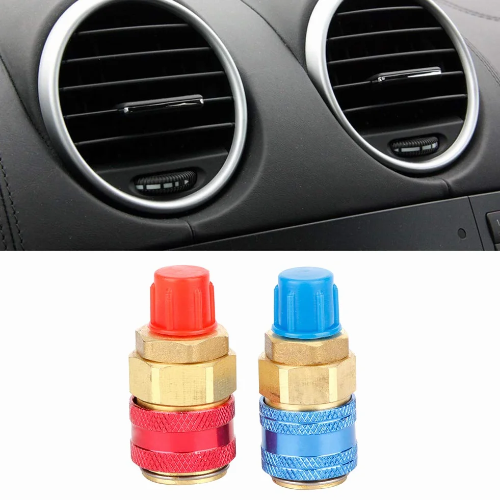 Connettore Attacco Rapido Alta Bassa Pressione R134A per Refrigerante CA Auto Adattatore Dritto