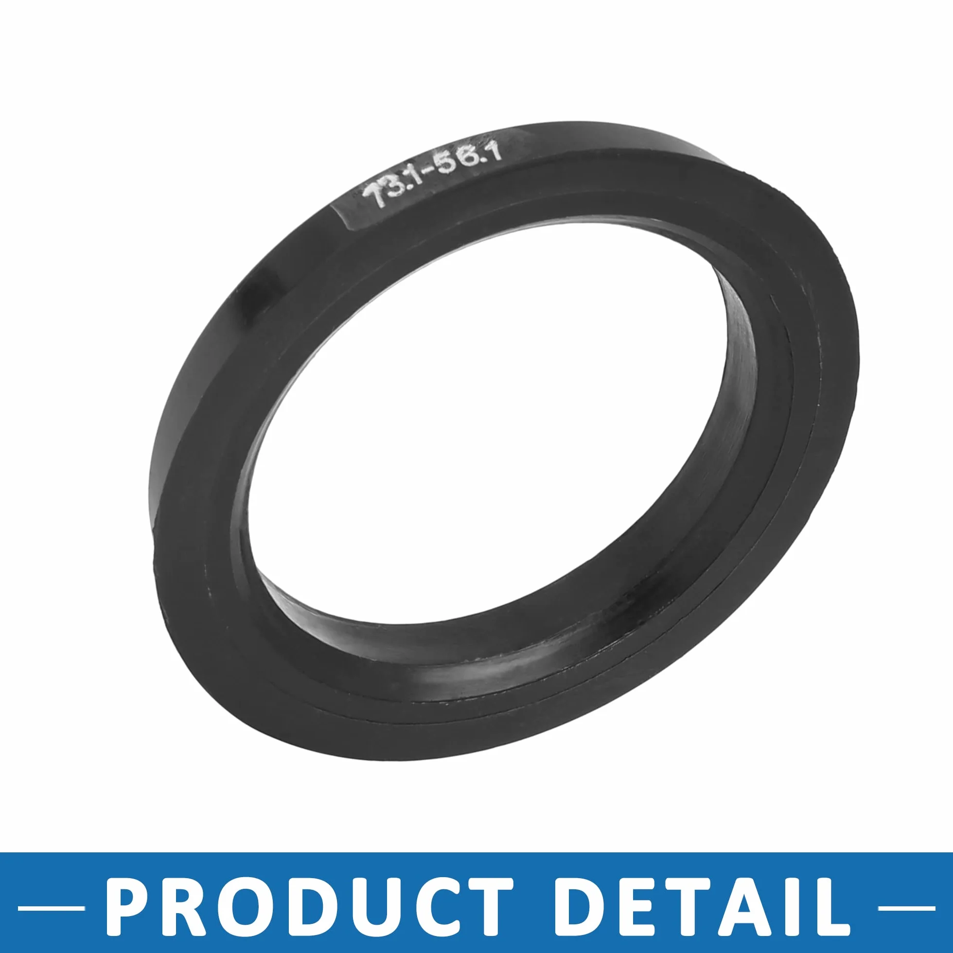 ABSOPRO Mozzo Centrale Anelli 73,1mm a 56,1mm Plastica Nero Set di 4