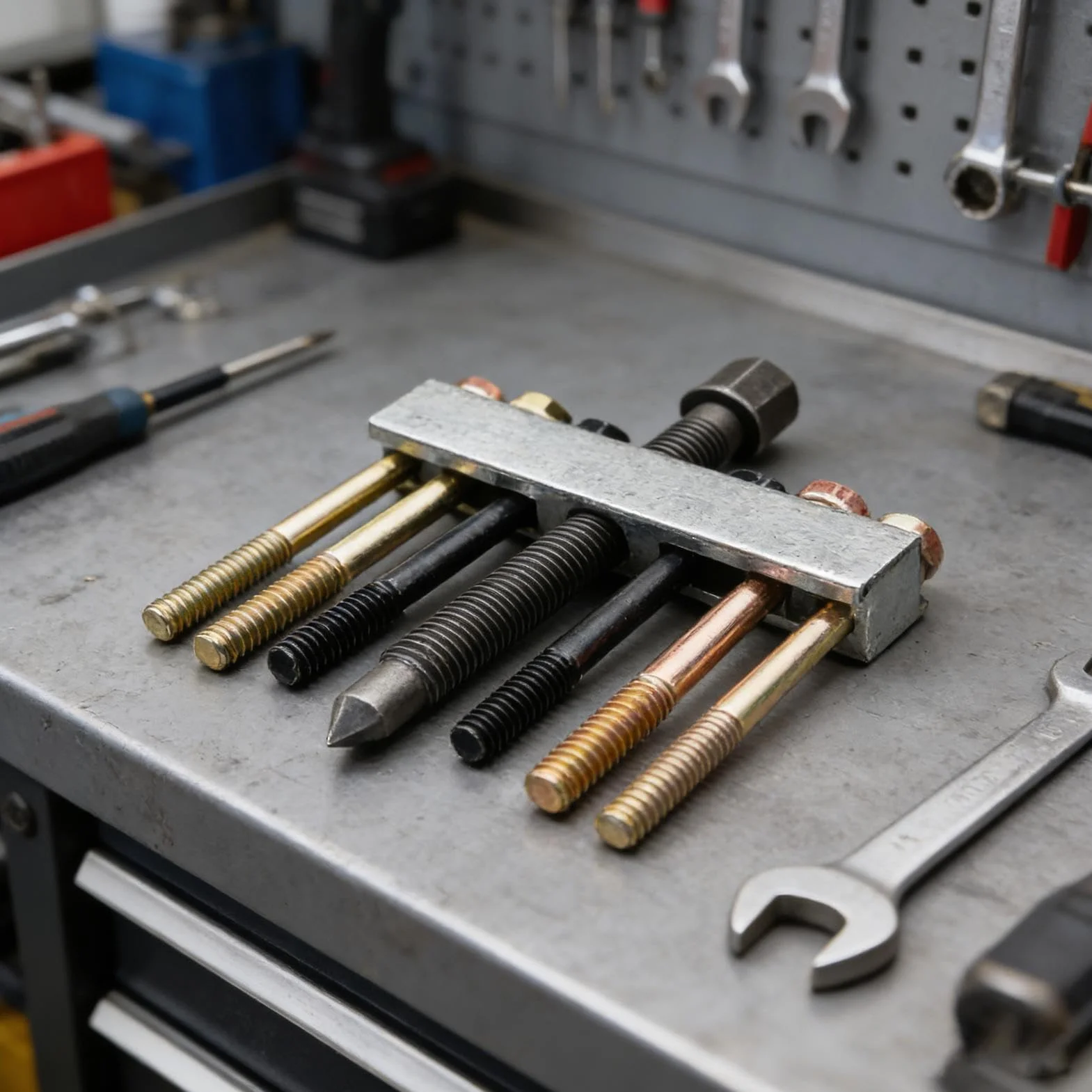 Generisch Set di estrattori | Strumento di smontaggio antiscivolo altamente resistente, pulegge estrattore – per camion SUV berlina veicolo auto aria condizionata pompa acqua cambio freno cuscinetto