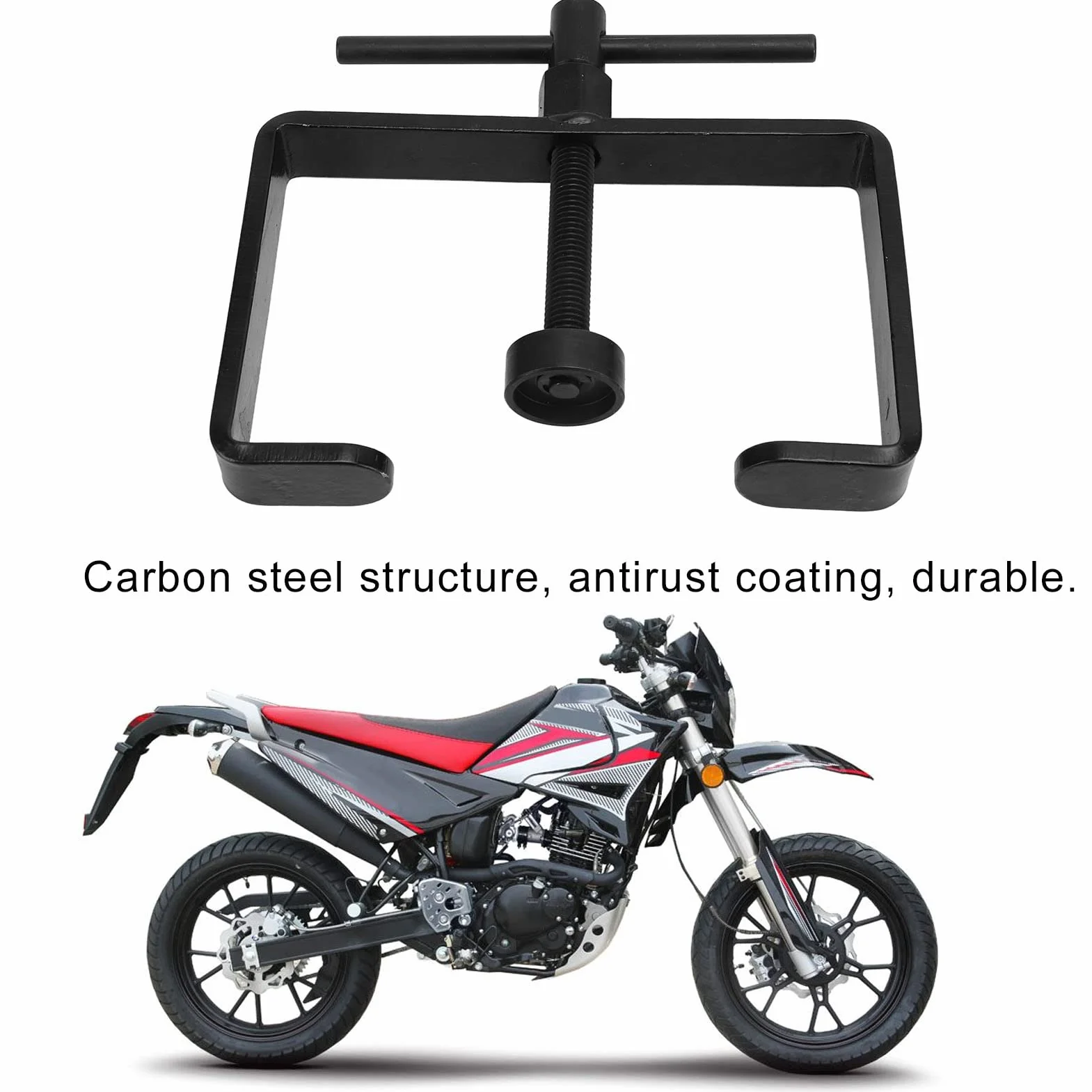 Uxsiya Attrezzo di Installazione rimozione Molla Frizione, Attrezzo di Compressione Molla Frizione Acciaio al Carbonio a Lunga Durata 125‑155 mm per Moto Scooter