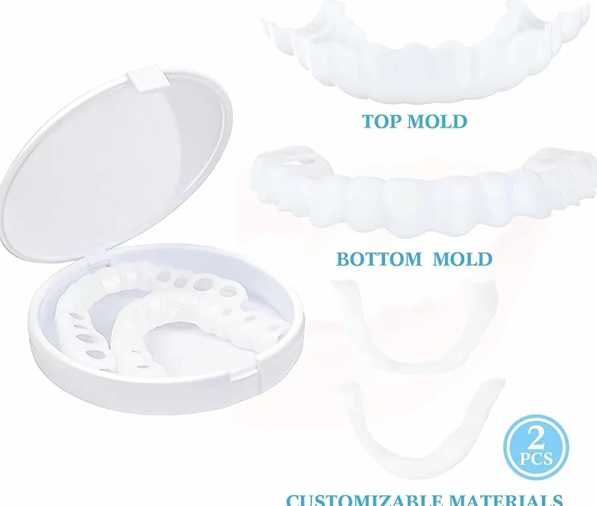 Protesi Dentarie Temporanee a Clip per Denti Mancanti Storti Macchiati