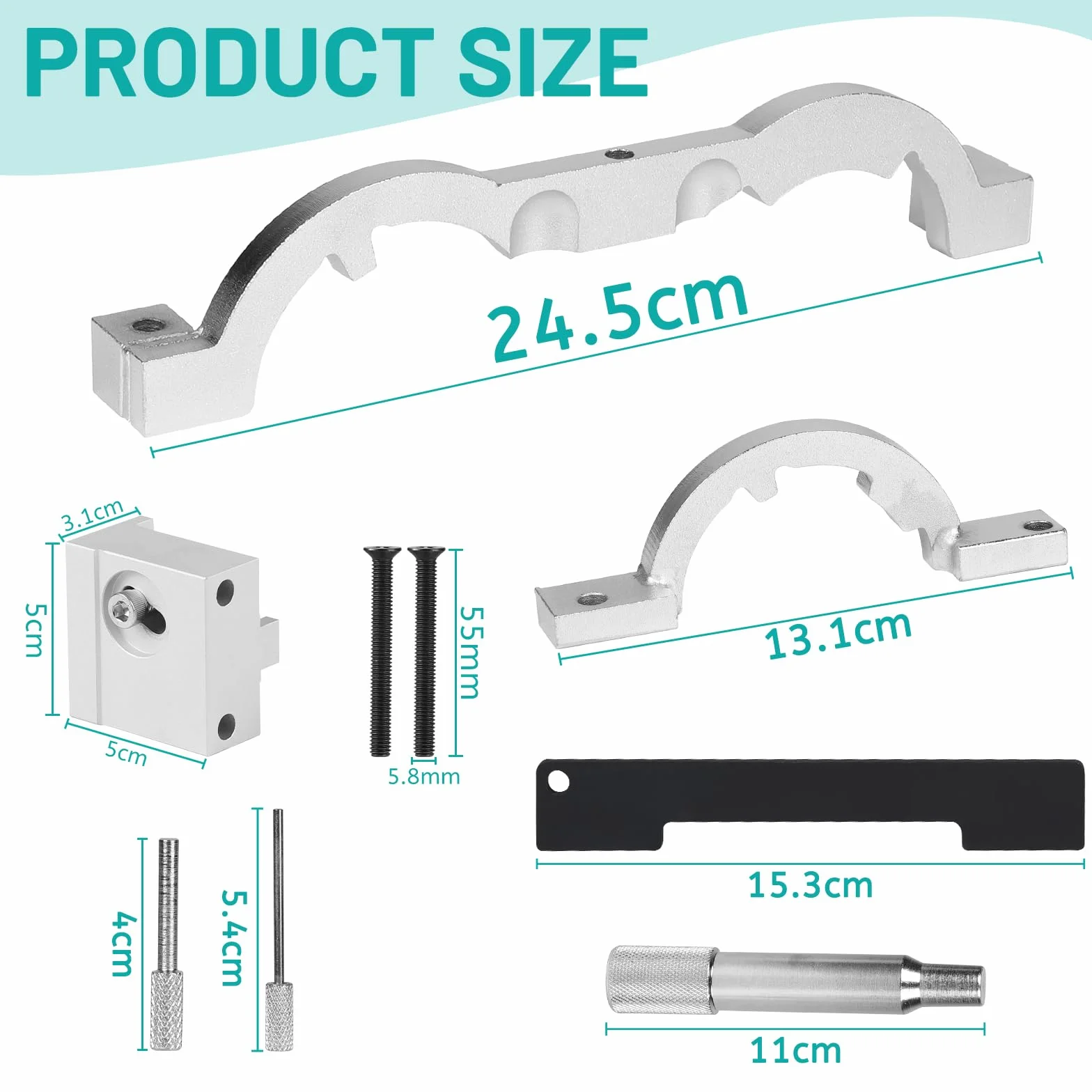 LALAGO 7 pezzi Set di Strumenti di Bloccaggio, Attrezzo Messa In Fase della Fasatura del Motore, Utensile Cinghia Dentata Compatibile con Buick Opel Vauxhall Corsa Chevrolet 1.0, 1.2, 1.4 1.6 Turbo
