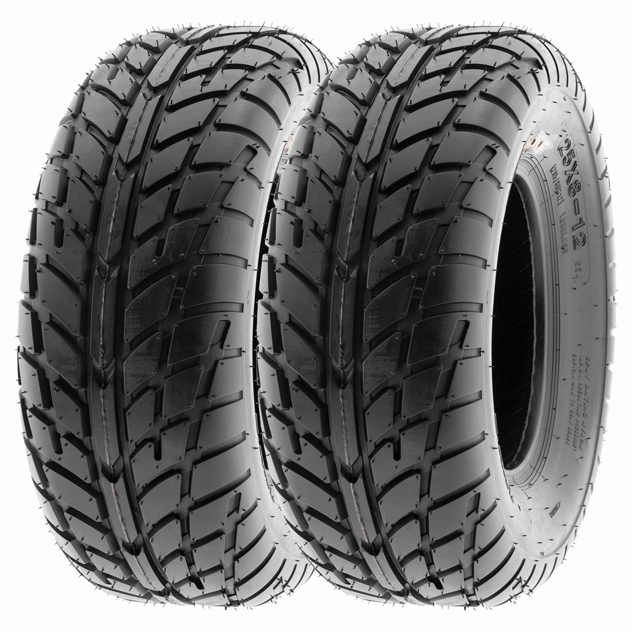 SUNF A021 25x8-12 25x10-12 ATV UTV Pneumatici sportivi chiodati omologazione stradale 6PR TL set 4 pezzi nero