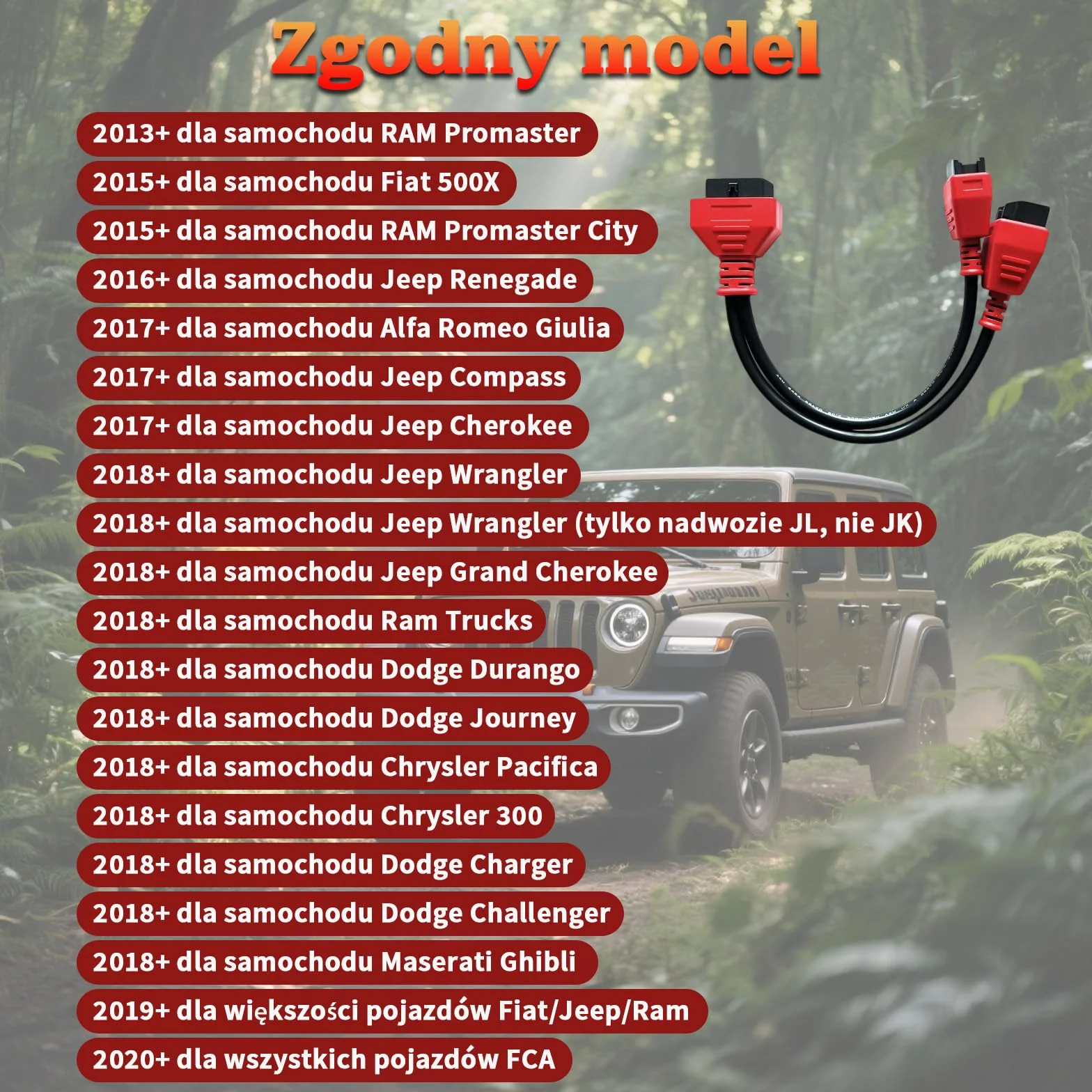 Adattatore Bypass Sicurezza Chrysler Gateway Connettore per Autel Maxisys FCA 12 8 Jeep Gladiator Wrangler JL Ram1