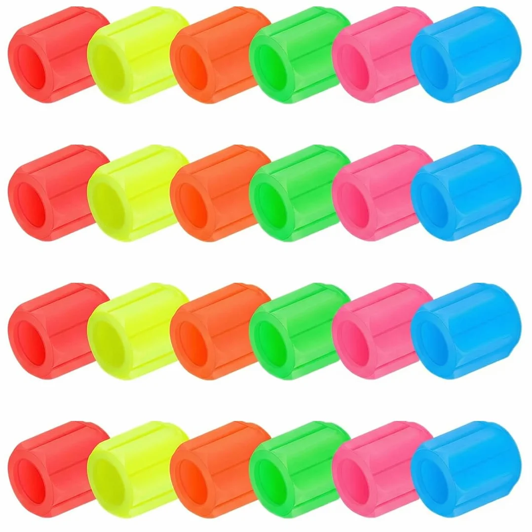 Tappi Valvola Auto Fosforescenti Luminosi Universali (Verde, Rosa, Rosso, Blu, Giallo, Arancione)