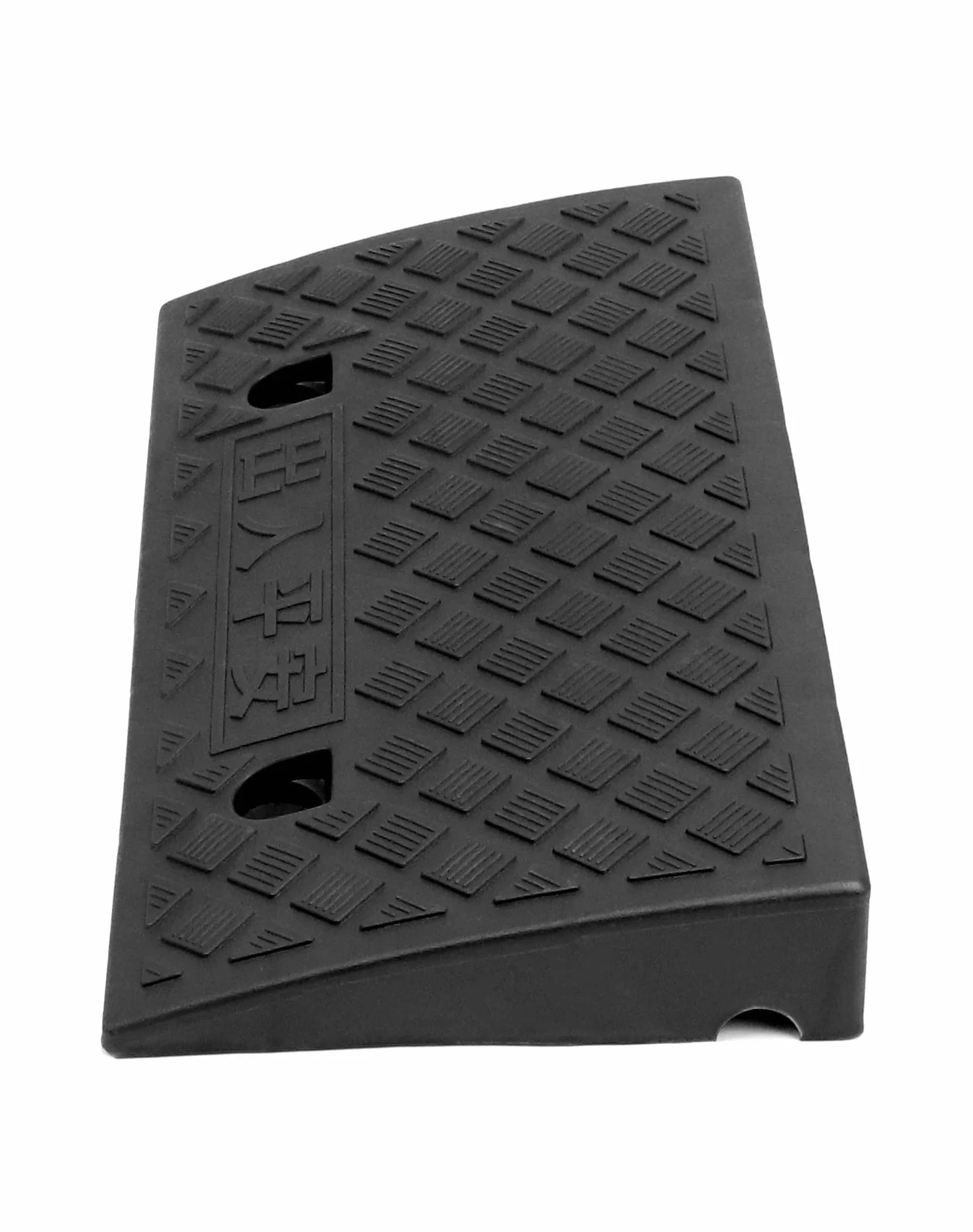 QWORK® 2 pezzi rampa carrabile per marciapiede in plastica, rampe auto, per sedie a rotelle, moto, 49x27x7 cm