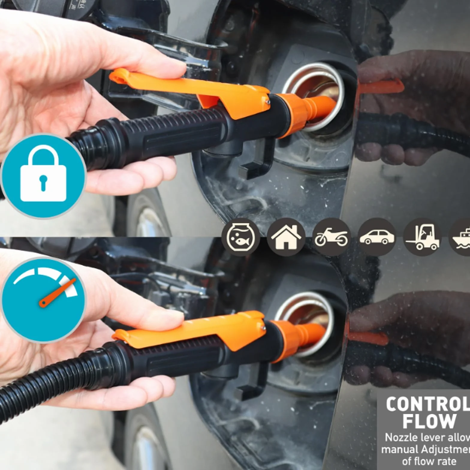 Pompa a trasferimento elettrico, pompa a benzina per tanica, pompa a trasferimento liquido a batteria, pompa di trafilo, pompa ad olio elettrica portatile, 2.4 GPM (9 L/min) a benzina diesel