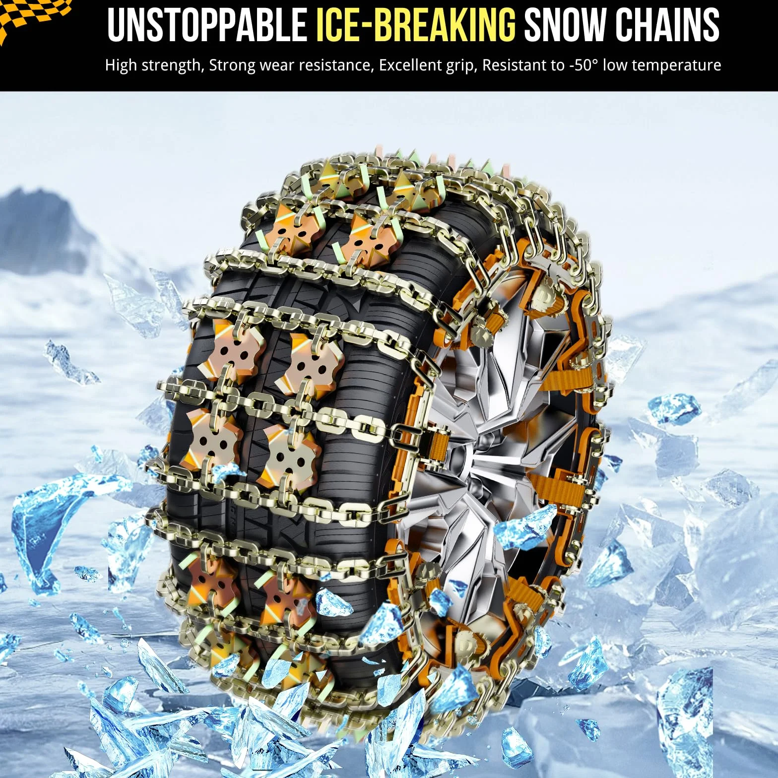Catene Neve Universali Per Auto 8 Pezzi Larghezza Pneumatici 165-265 mm Adatte Per PKW SUV MPV LKW ATV Installazione Rapida