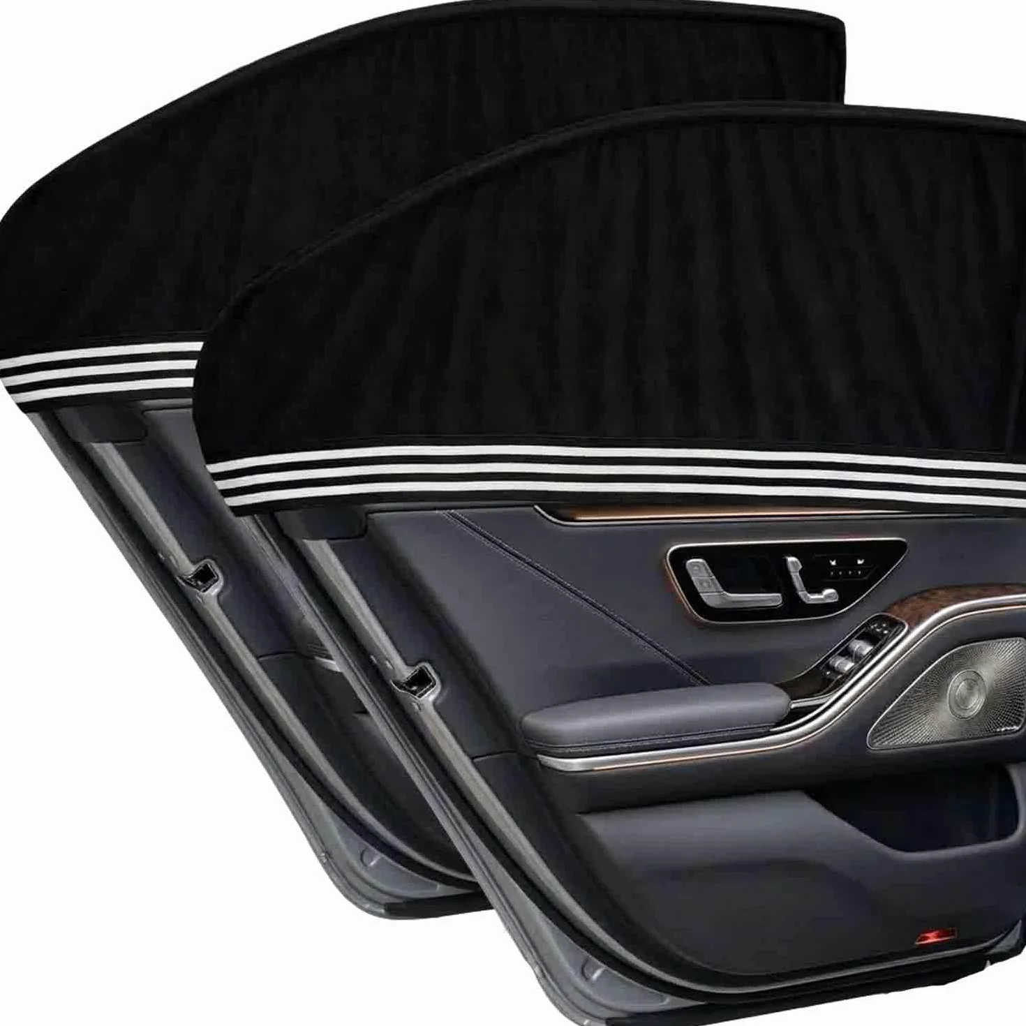 Parasole Auto Bambini Protezione UV Anti Insetti Tessuto Elastico Traspirante Finestrino Apribile Universale