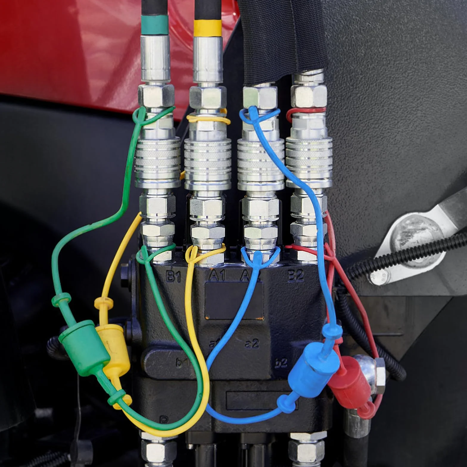 Tappo antipolvere idraulico a faccia piatta, accoppiatore idraulico a connessione rapida, con tappo antipolvere maschio femmina, filettatura ISO5675, per macchine agricole, trattori