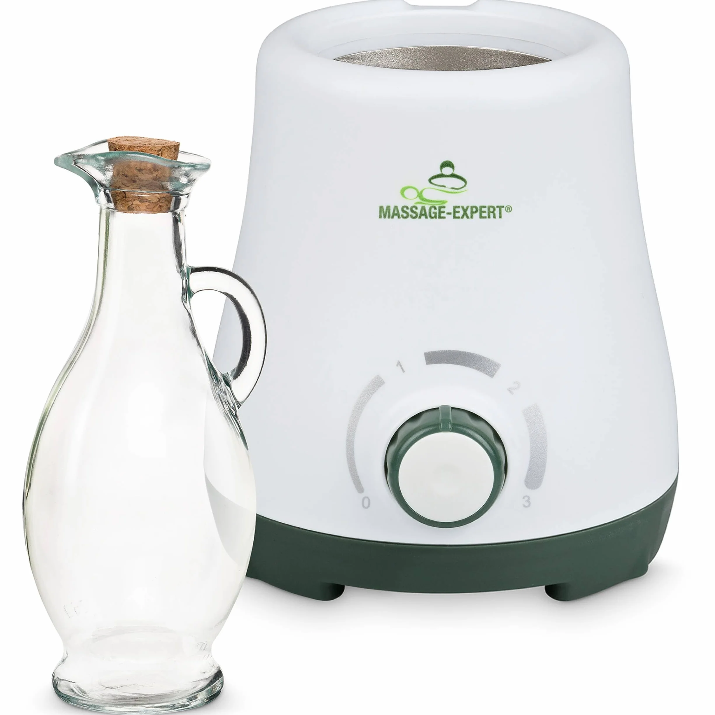 Riscaldatore olio da massaggio MASSAGE-EXPERT 5 minuti 0-100°C vetro