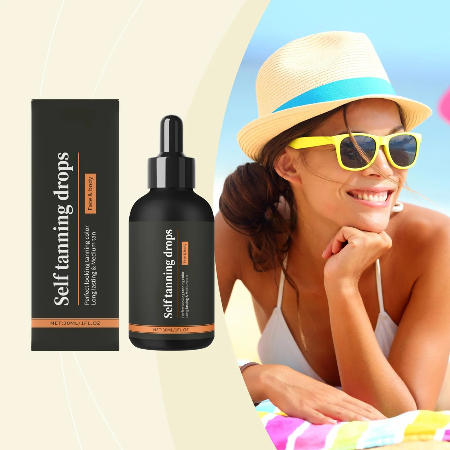 Abbronzanti Oraall facili da usare | Tonalità naturale pelle | Abbronzatura senza sole