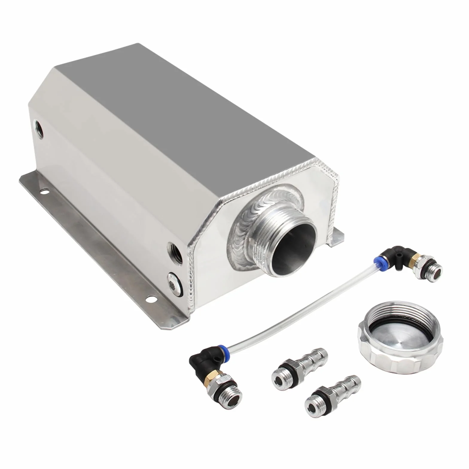 Serbatoio universale Coolant Overflow 2L Expansion Catch Can in alluminio lucidato