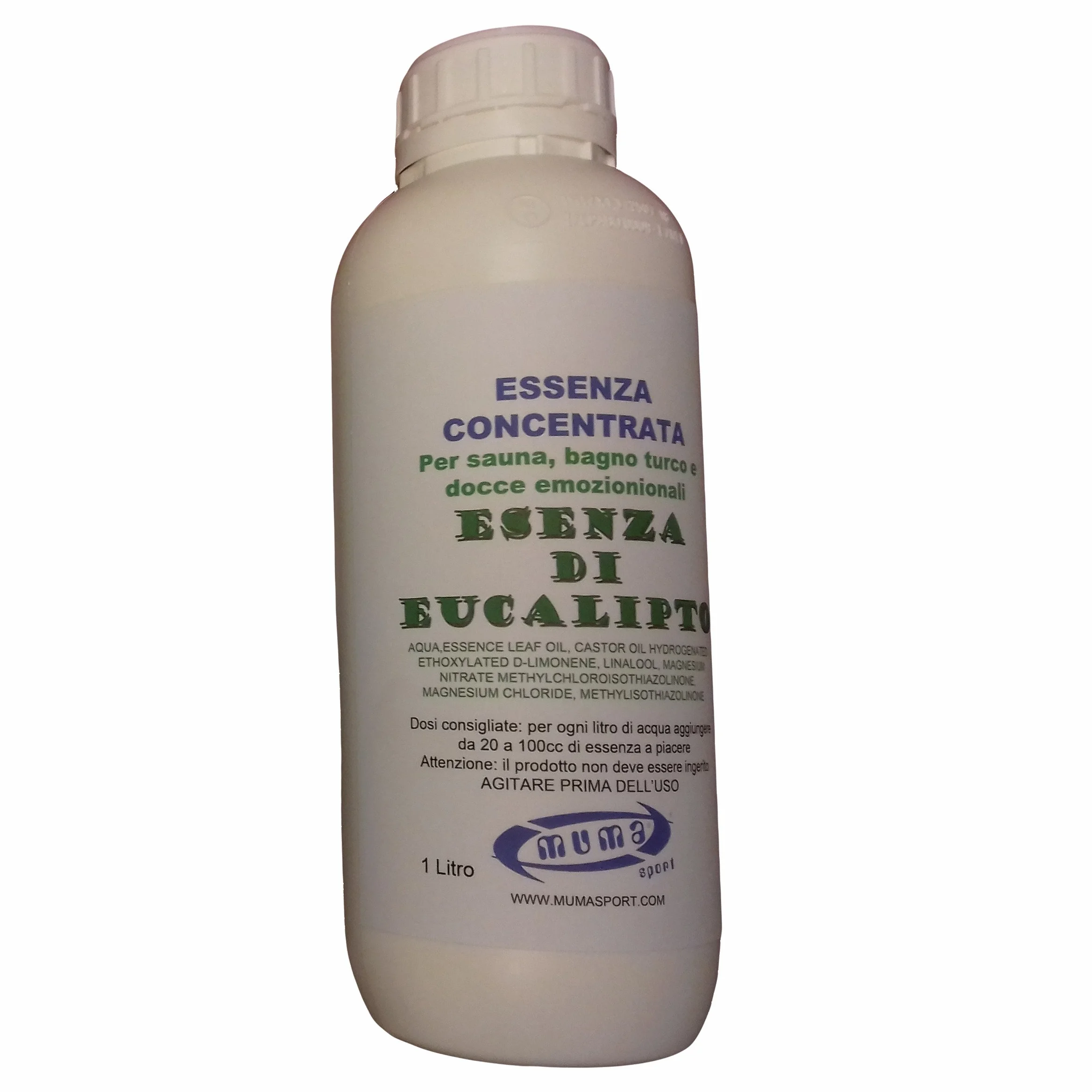Essenza concentrata per Sauna, bagno turco e doccia emozionale 1 LITRO (eucalipto)