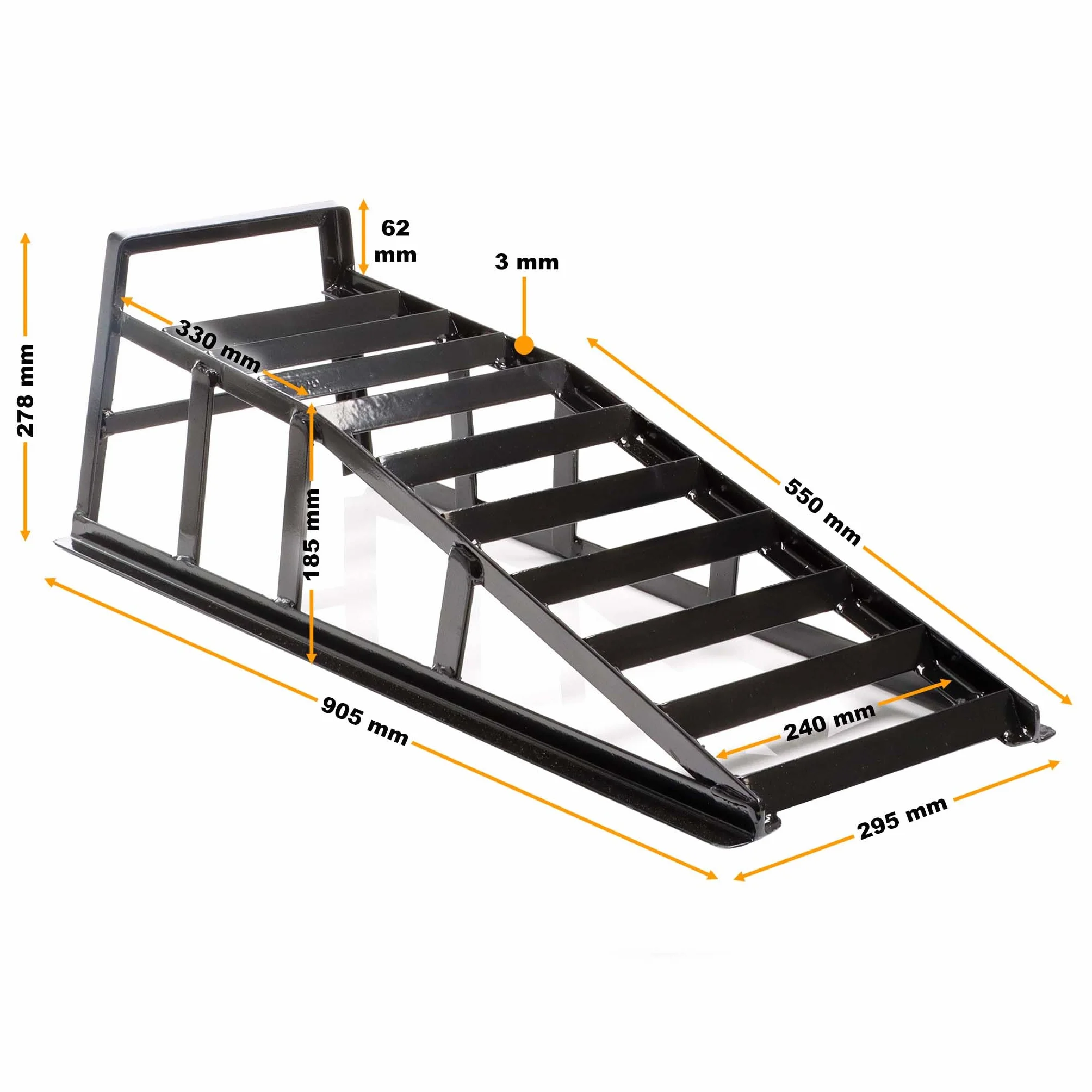 Wiltec Set 2 rampe di carico per veicoli fino a 2 t, acciaio