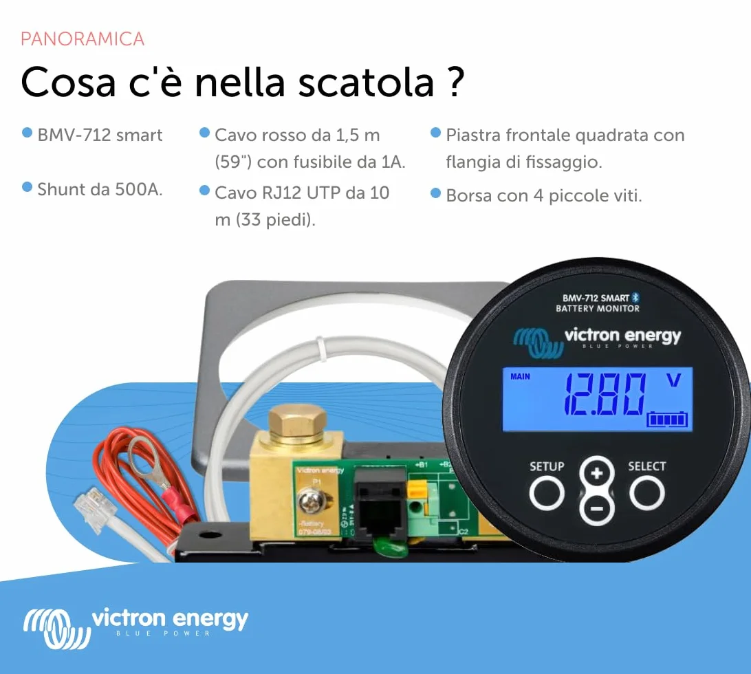 Victron Energy BMV-712 Monitor Batteria Smart (Nero)