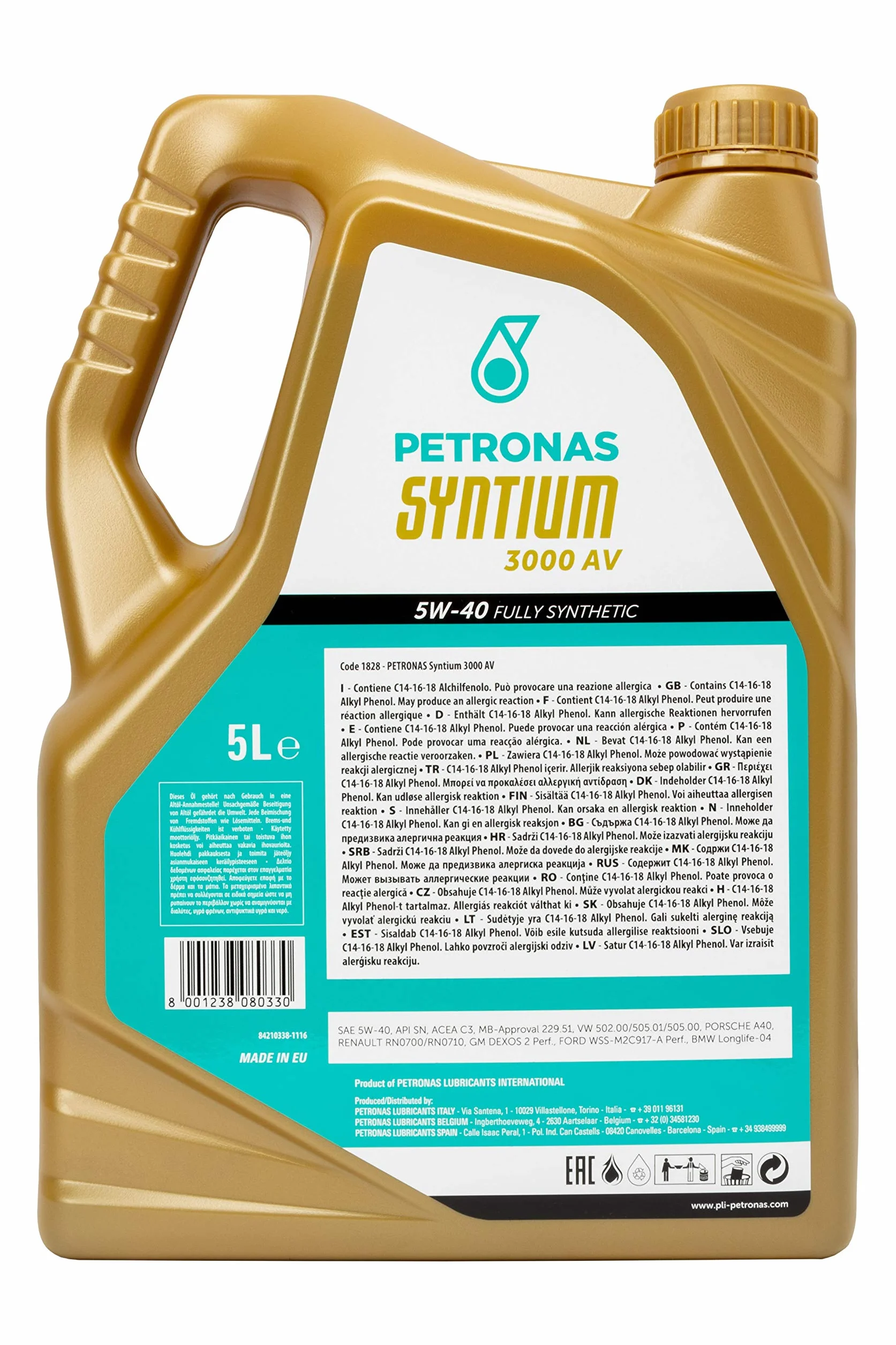 PETRONAS SYNTIUM 5W-40 Olio motore sintetico 5 L