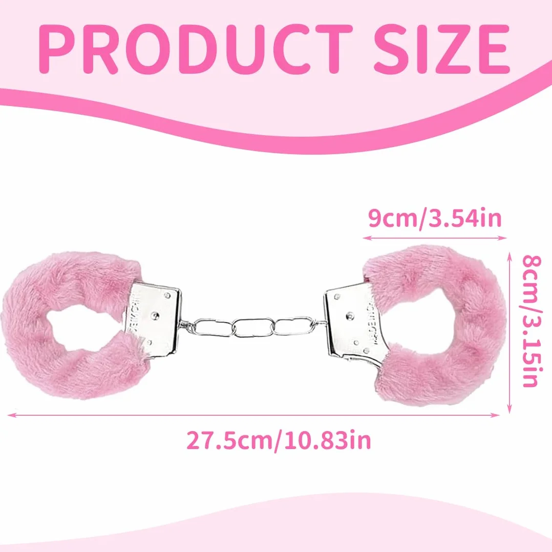 Manette pelose per coppia giocattolo bambini polizia cosplay feste costume accessori