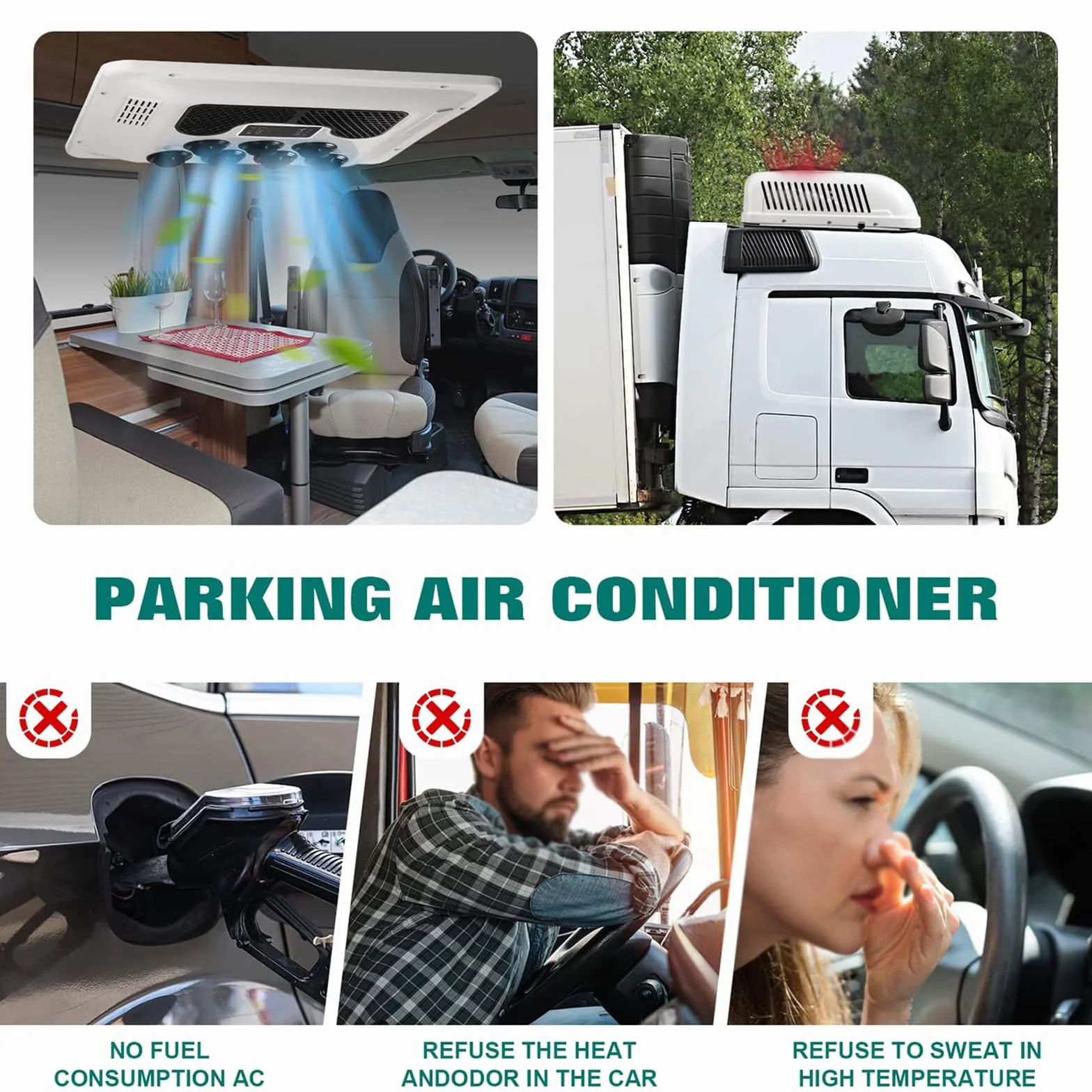Condizionatore D'Aria 12V/24V DC All-In-One 850W per RV Caravan Truck