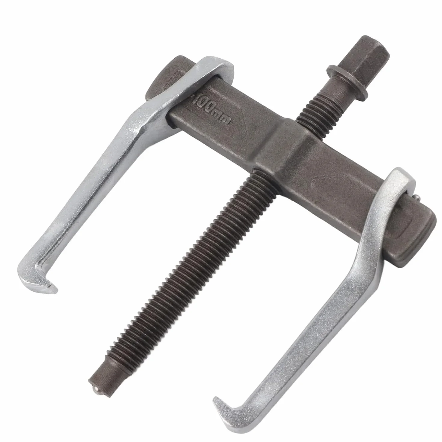 Estrattore a 2 Bracci da 100mm, Rinforzato Estrattore Universale a 2 Griffe, Estrattore per Cuscinetti a 2 Ganasce per Rimuovere la Puleggia e Il Cuscinetto del Volano (Acciaio al Carbonio)