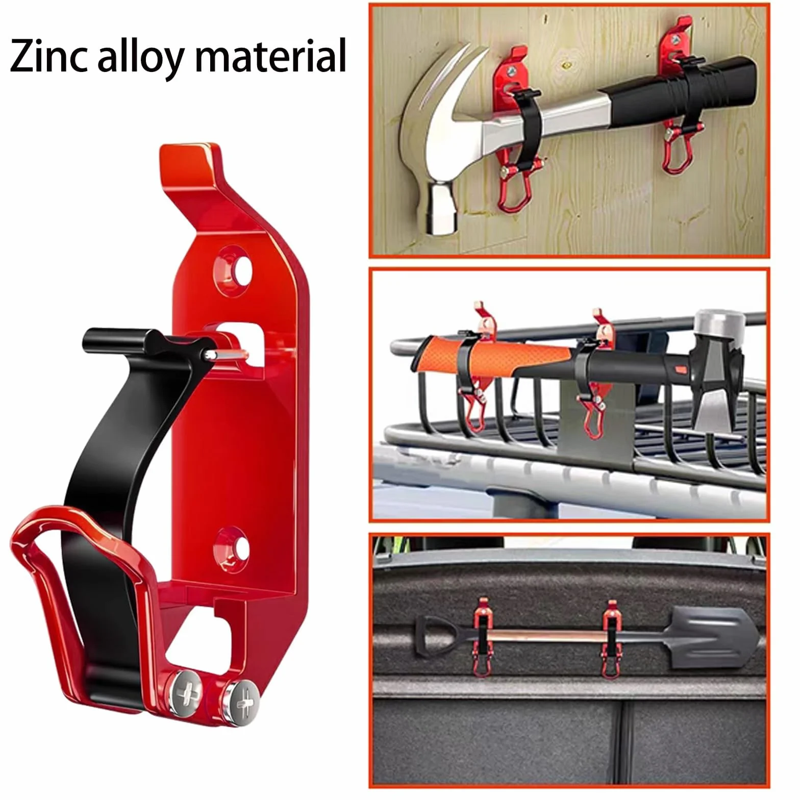 4 supporti per pala, supporto per pala per barre portatutto, accessori per barre portatutto Shovel Mount per Roof Rack, barre portapacchi per pala per barre portatutto barche attrezzature militari