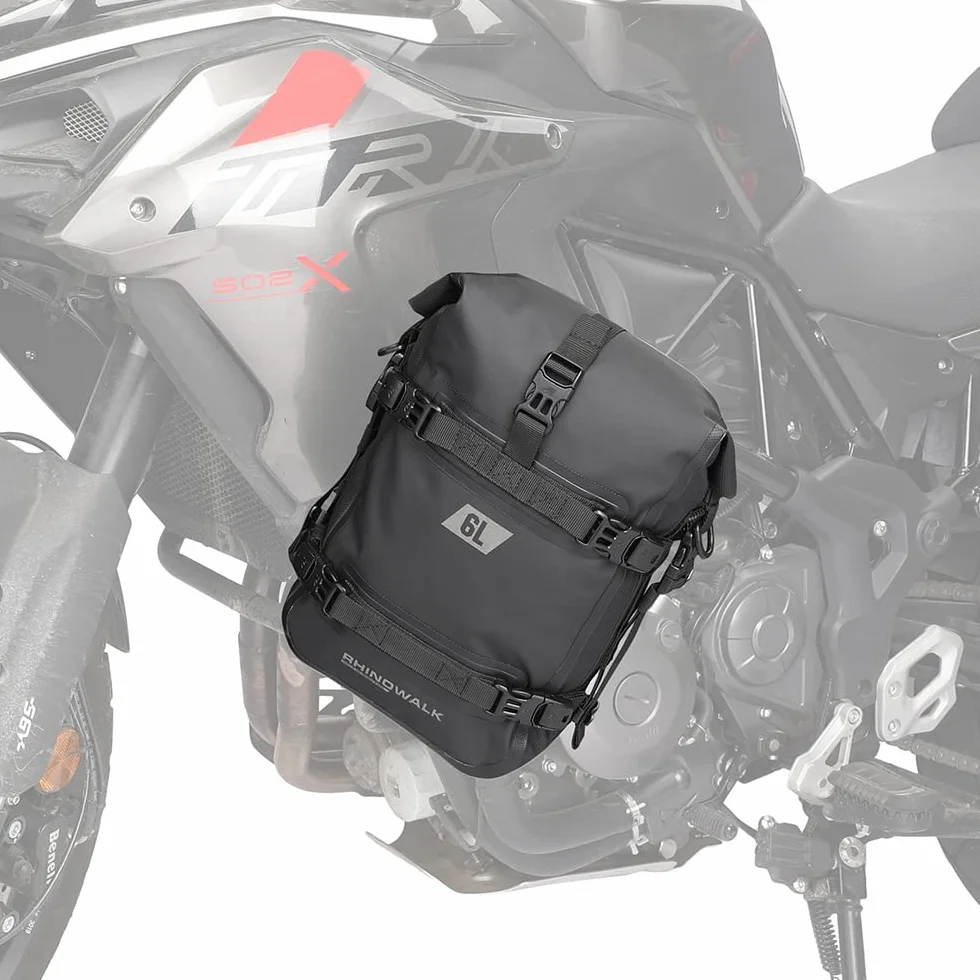 Rhinowalk Borsa multifunzione per moto 6L nero