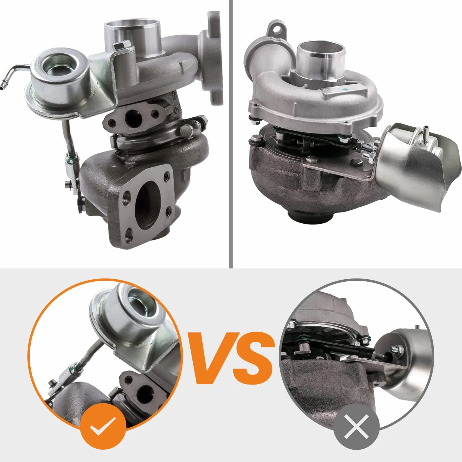 maXpeedingrods Turbocompressore per Peugeot 207 307 308 Expert Partner Citroen Berlingo Jumpy Xsara C3 C4 Ford Fiesta Focus Fusion TD025 Turbo Turbocharger