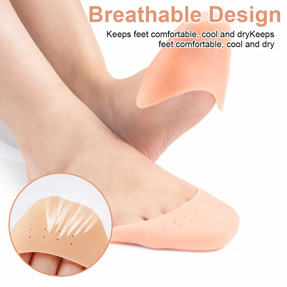 Salvapunte In Silicone Danza Classica, Copri Dita Piedi Silicone, Piede Suggerimento Manicotto, Salva Punte In Gel Morbido, 2 Paia