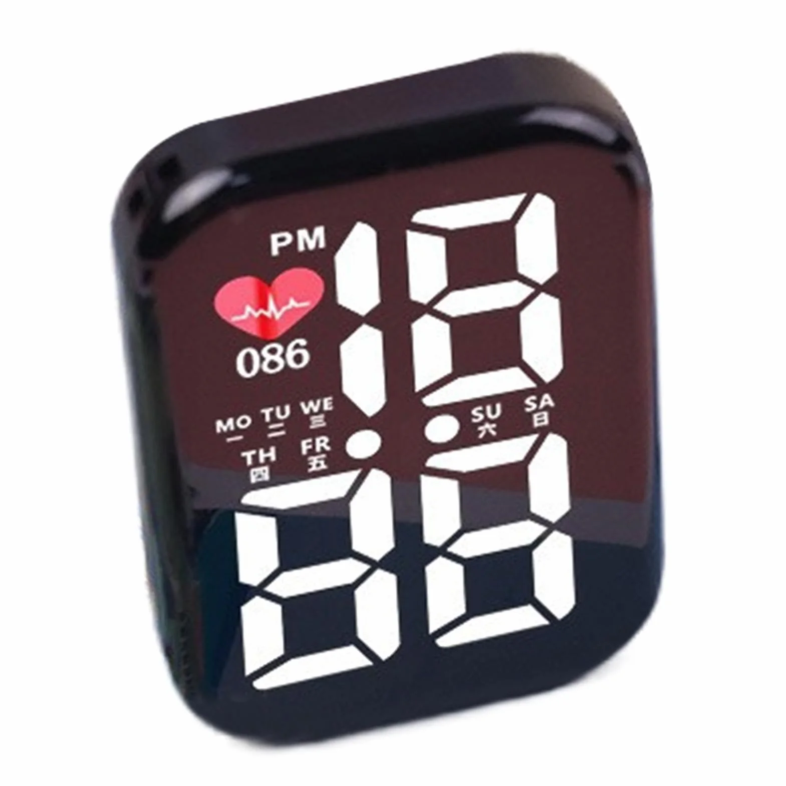 Mini orologio per auto, impermeabile, orologio digitale da cruscotto autoadesivo da 2 cm, per auto, camion, SUV, camper, bicicletta, barca, gadget per interni del veicolo, display intelligente HD per
