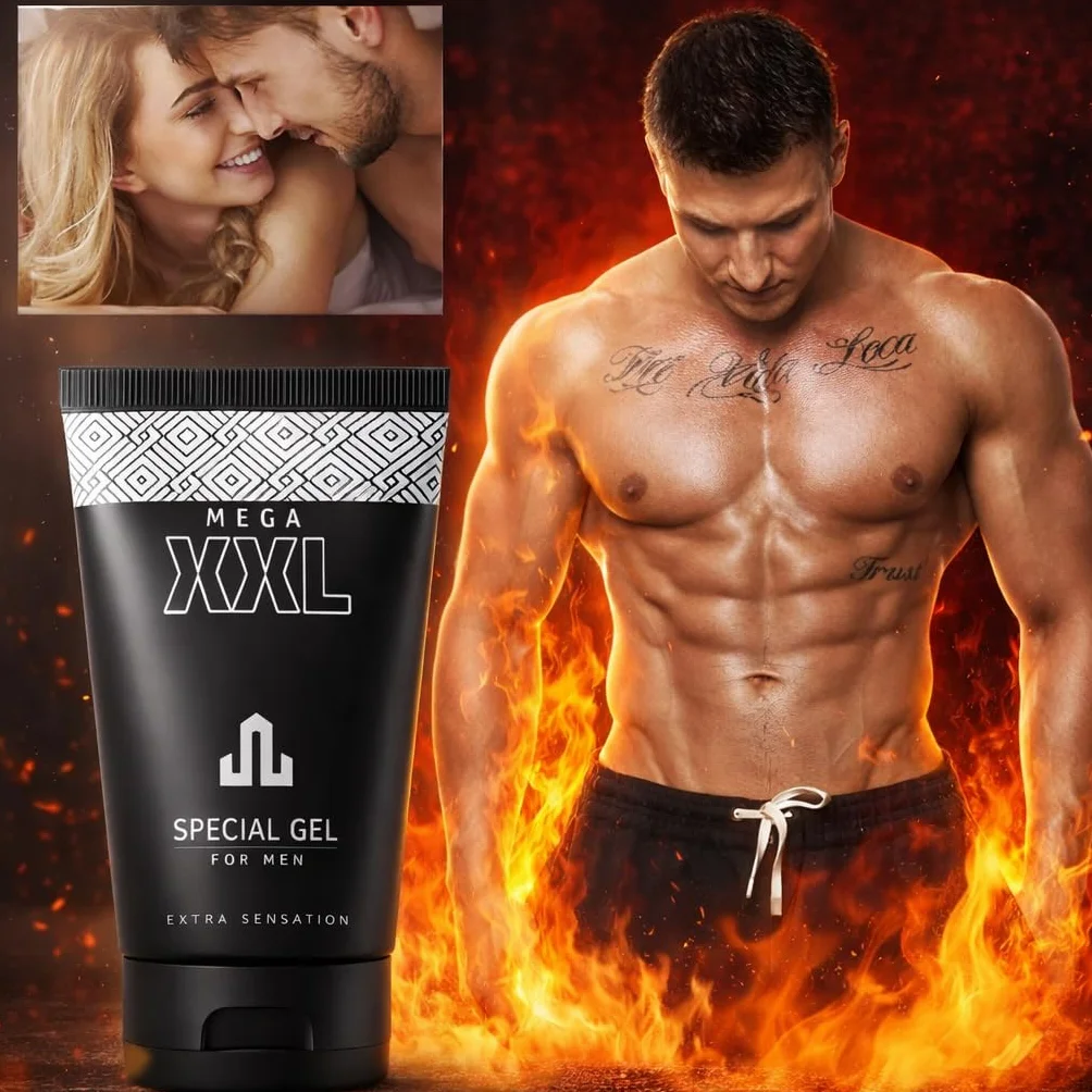 MEGA XXL Penis Gel 50 ml crema ingrandimento pene allungare più spesso lunghezza circonferenza stabilità igiene intima uomini