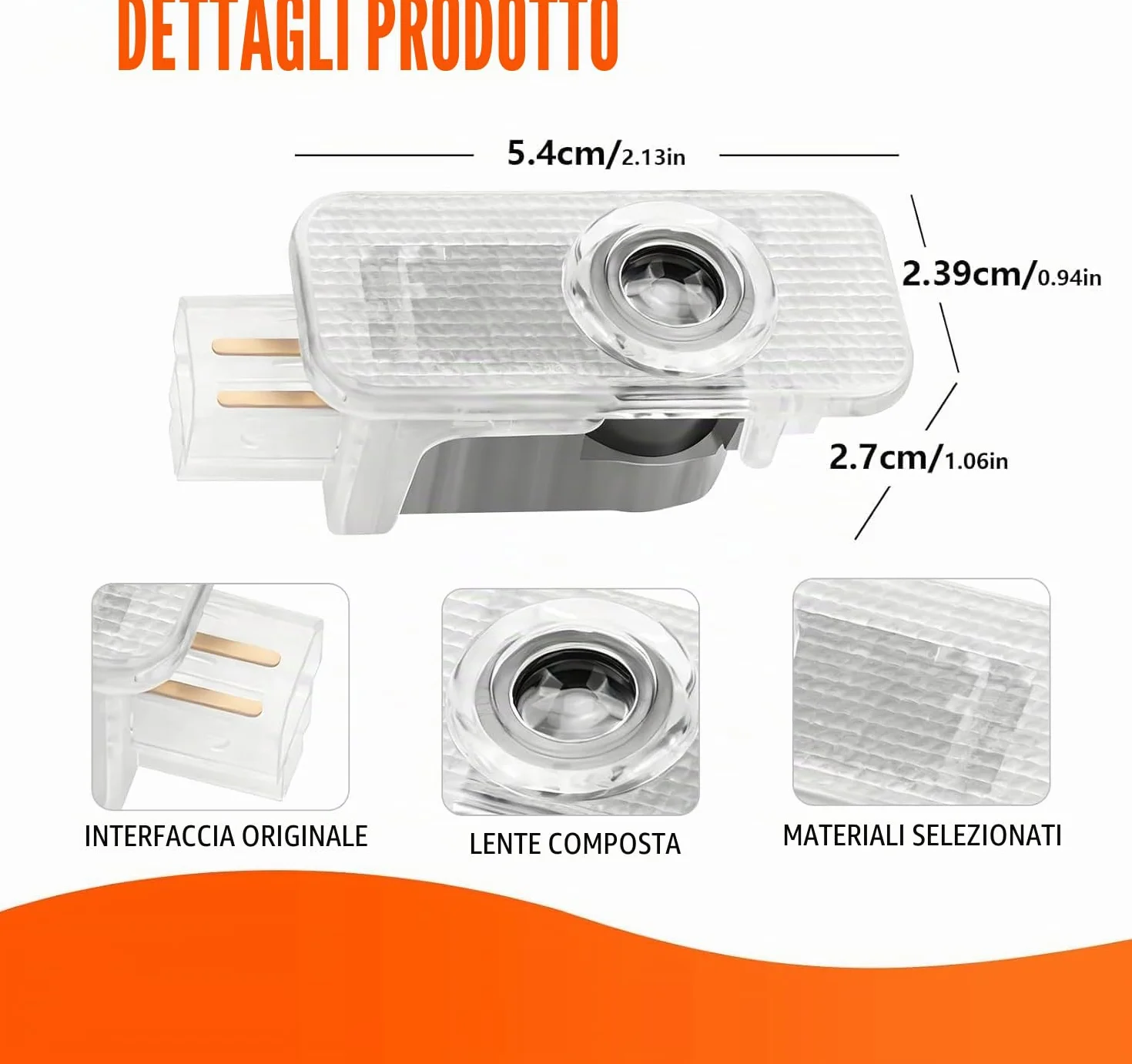Luci Proiettore Porta LED per A1/A3/A4/A5/A6/Q3/Q5/Q7/A7/A8/R8/TT, Illuminazione d'Ingresso Auto