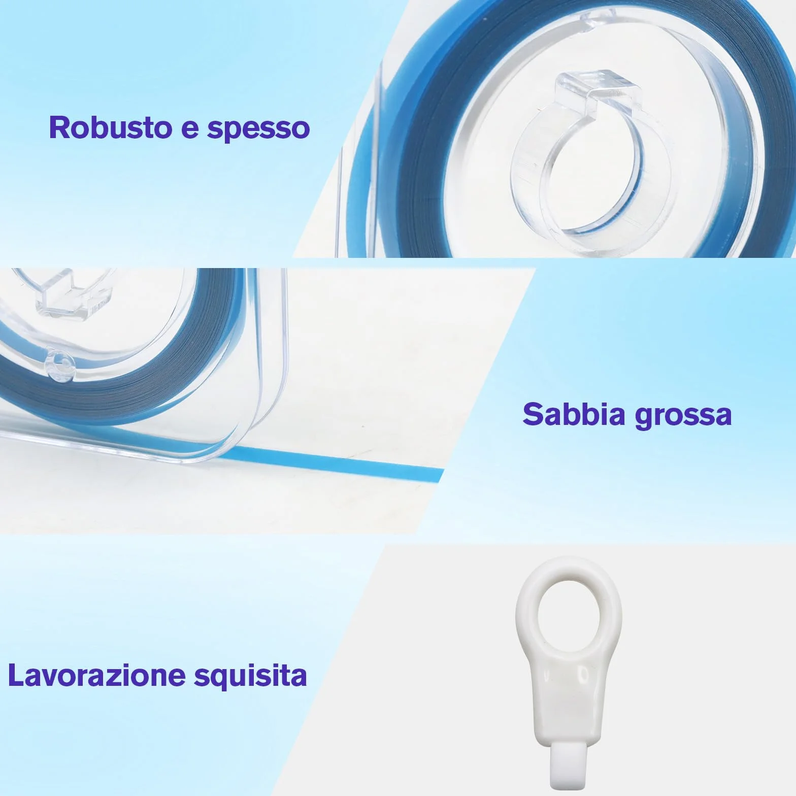 VEGCOO 2 Rotoli Strisce Abrasive Interdentali, 30μm 50μm Carta Smeriglio e Strisce di Lucidatura per Spazi Interdentali