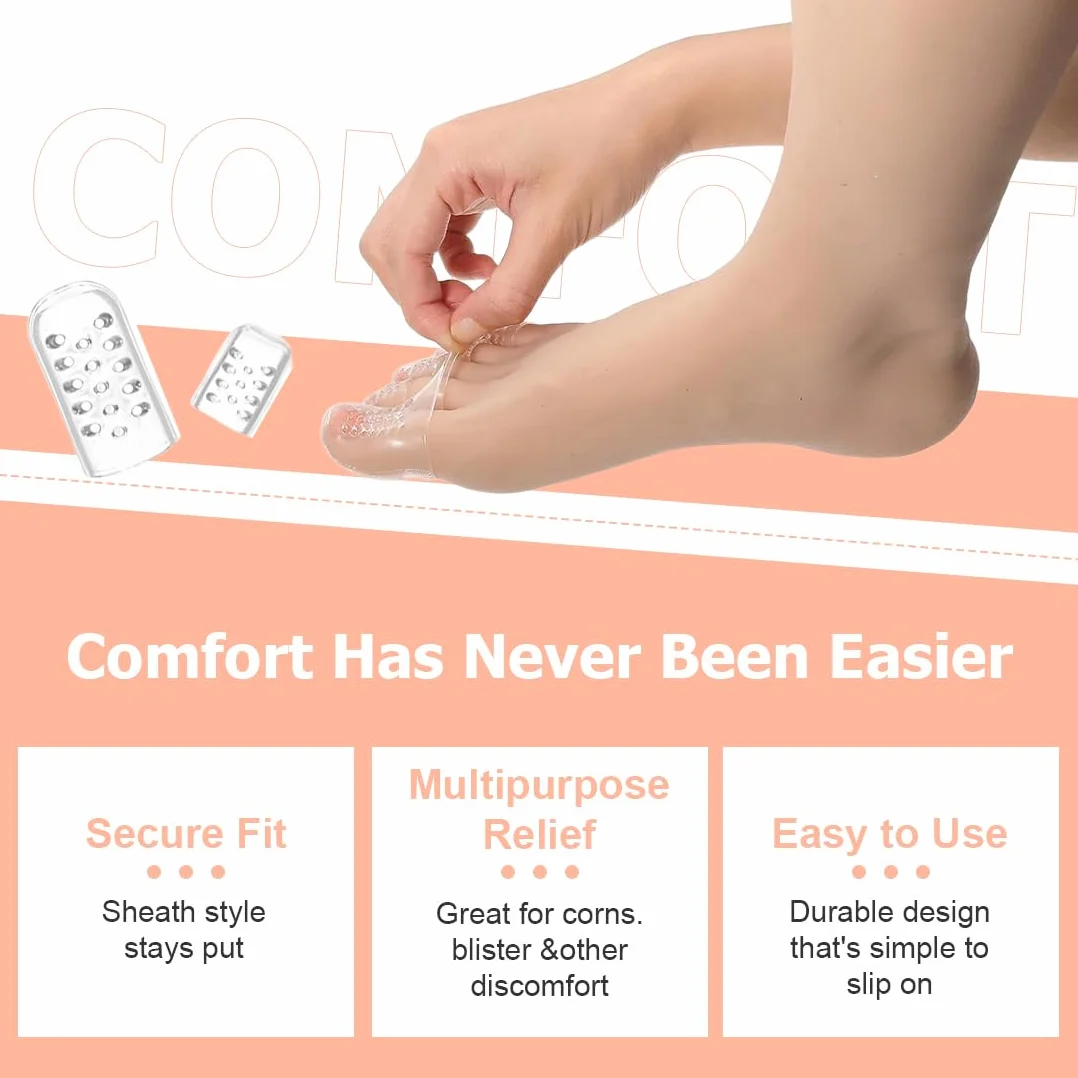Protezione Dita Piedi Silicone 40 Pezzi, Proteggi Alluce, Traspirante Copri Alluce Calli