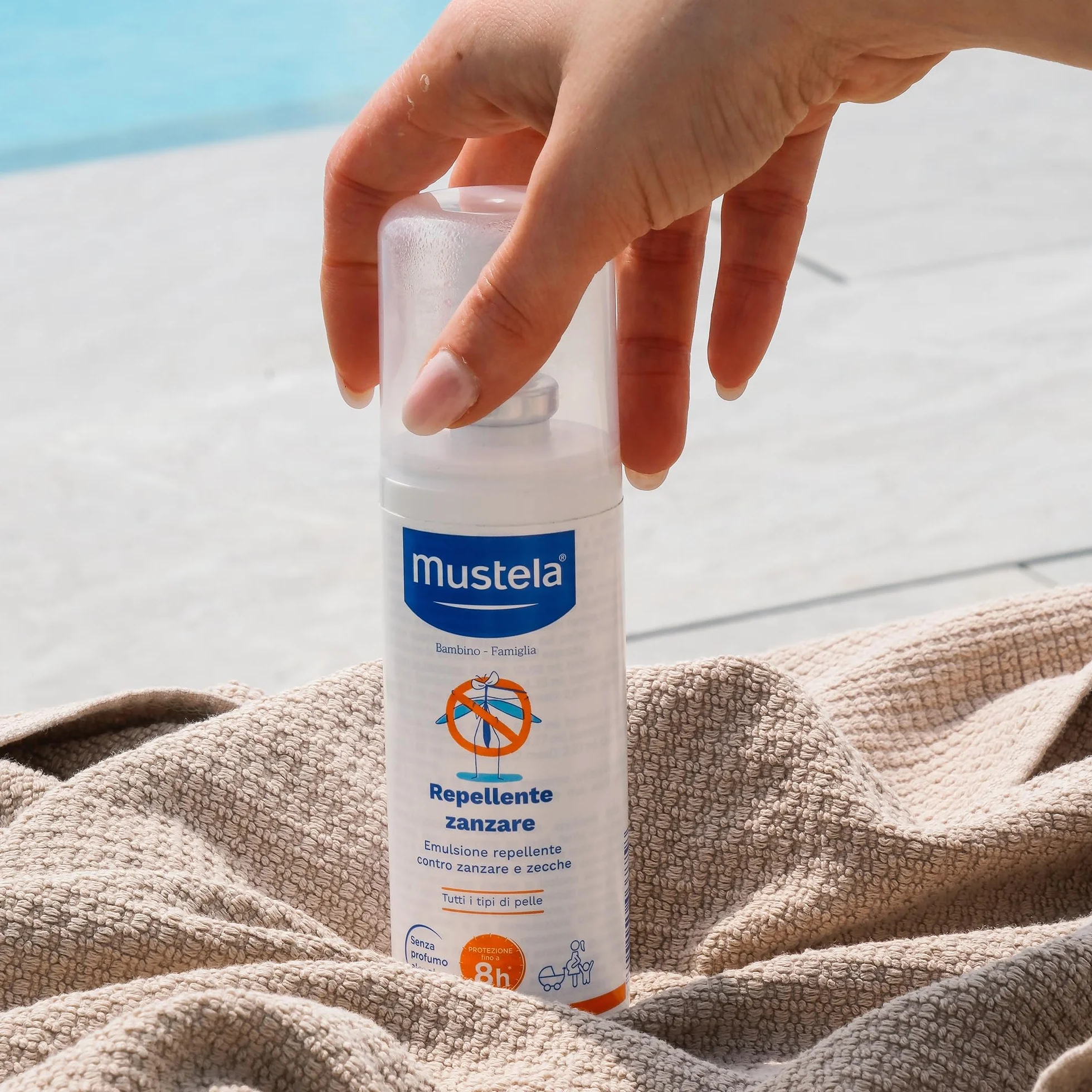 Mustella Repellente Zanzare Viso e Corpo 100ml Neonati 2 Mesi Bambini Famiglia Gravidanza
