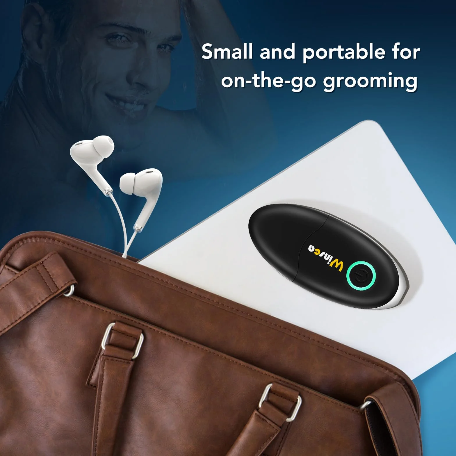 Winsea Rasoio per naso e orecchie, ricaricabile USB, impermeabile, ad alta precisione