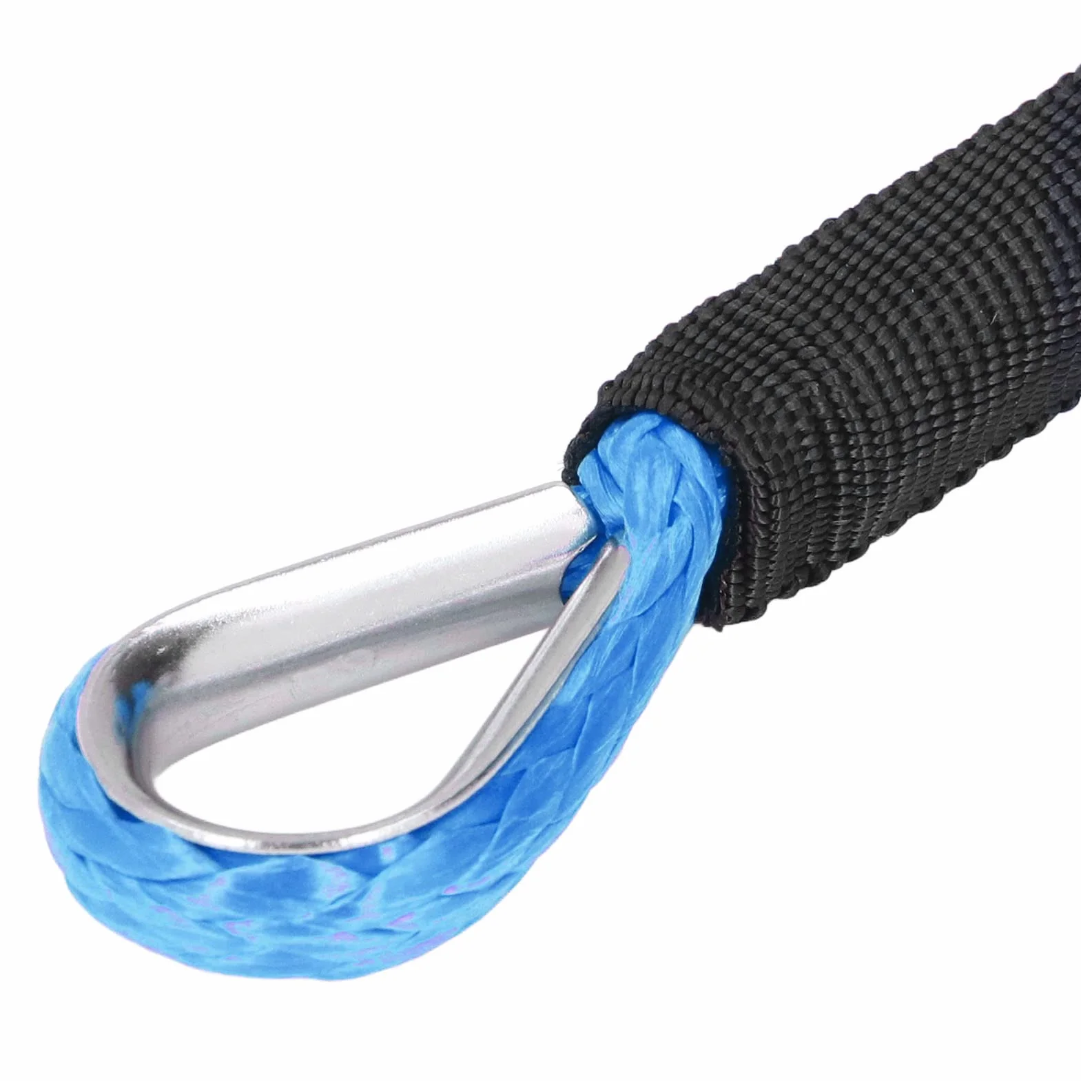 Corda d'Argano Sintetico 4.8mm x 15m 5500 Libbre di Rottura per Trailer ATV UTV (BLU)