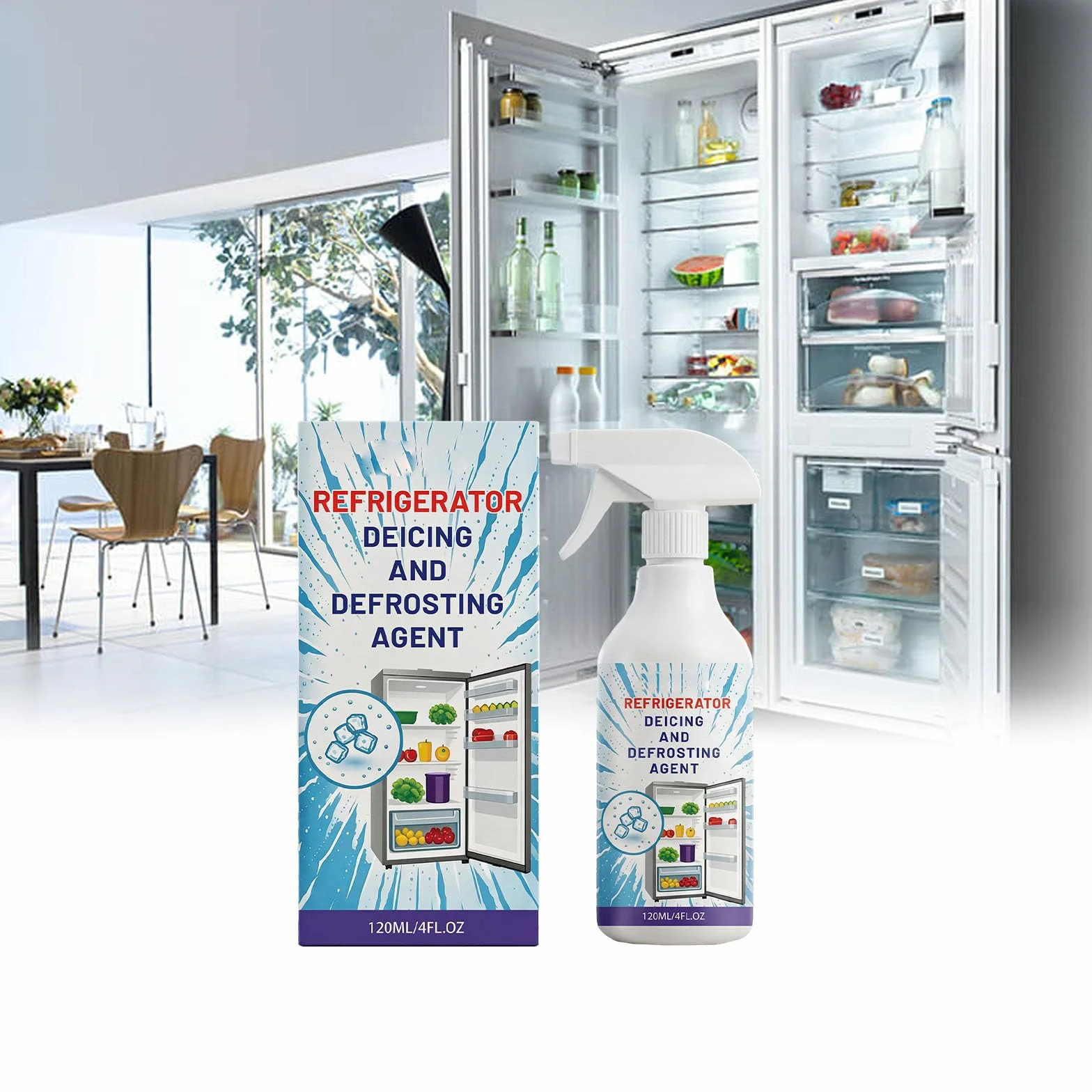 Spray Sbrinante per Frigorifero e Congelatore Antigelo Professionale