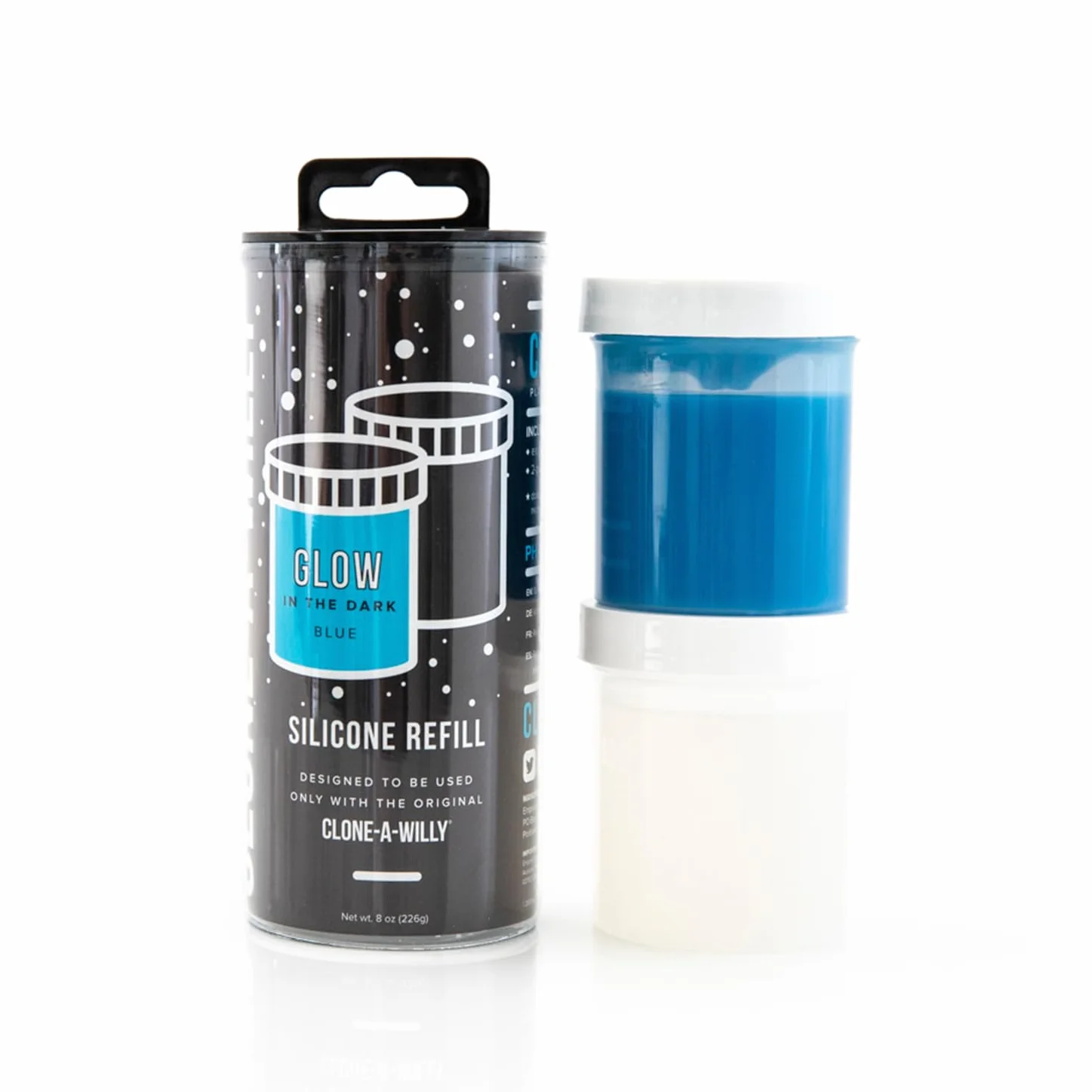 Clone-A-Willy Refill Glow in the Dark Blue Silicone
